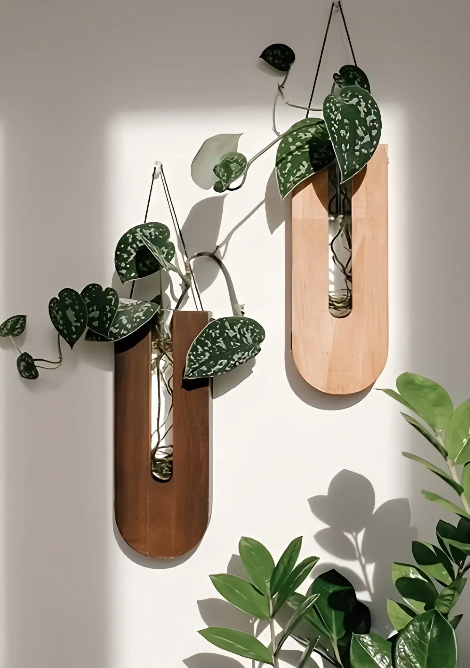 Trevaser Til Veggen I Rustikk Design – Kreativ Blomsterdekorasjon | Perfekt For Blomster Og Moderne Veggdesign