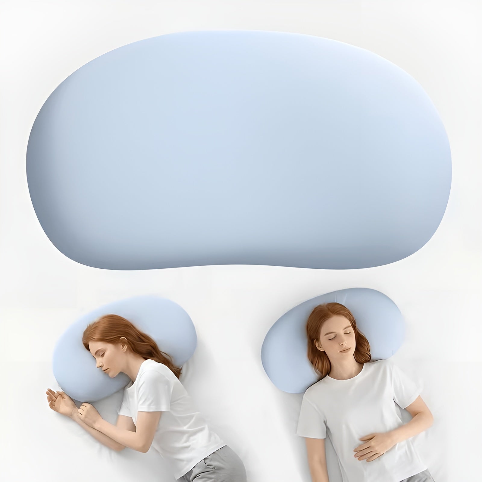 Cloud Ergonomisk Nakkepute – Pustende Og Kjølig | Perfekt For De Som Sover På Siden Eller På Magen, Egnet For Bruk Hele Året