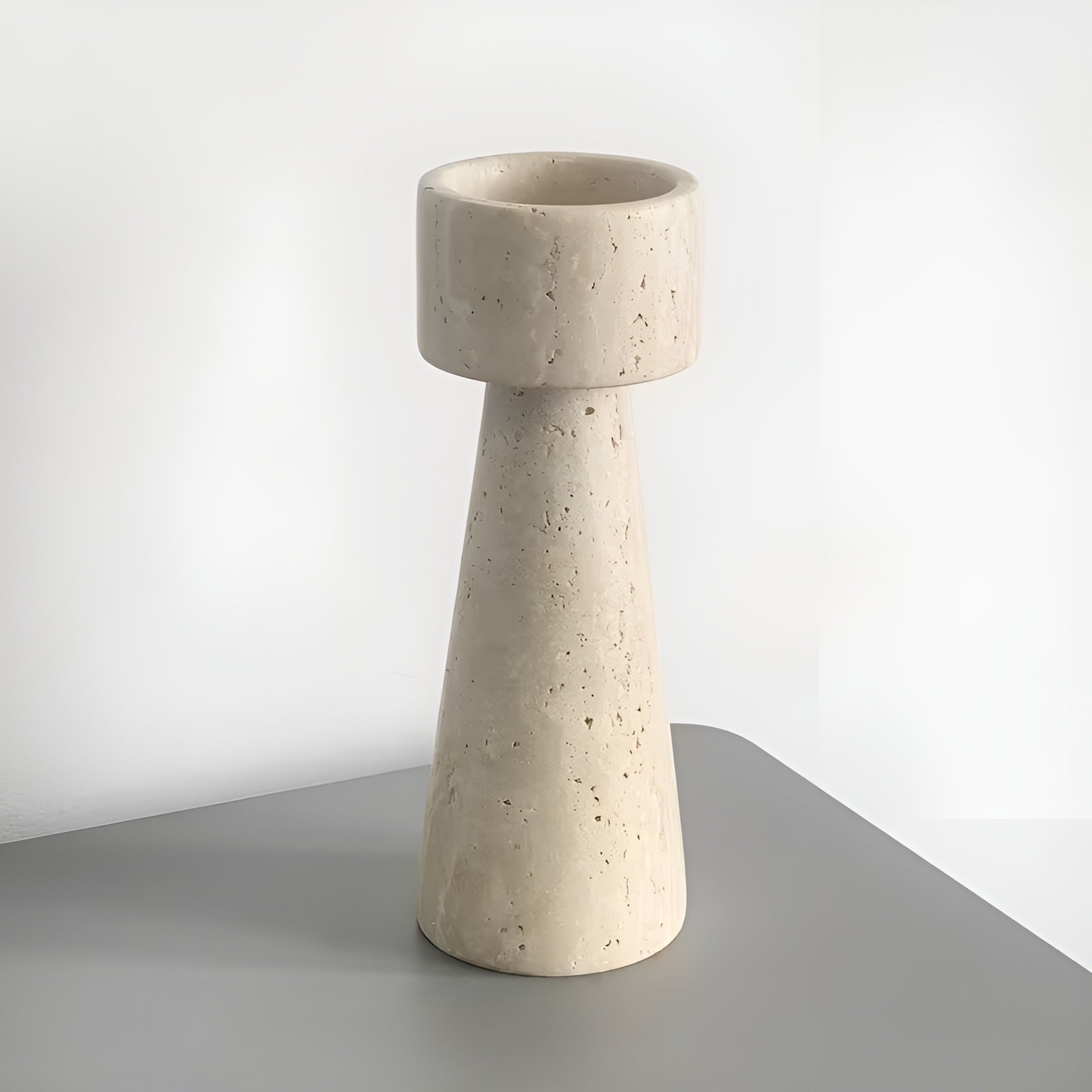 Marmorkerzenholder i Naturstein – Elegant og Dekorativ | Perfekt for Bord Bryllup og Hjem - Stor - Lysholdere