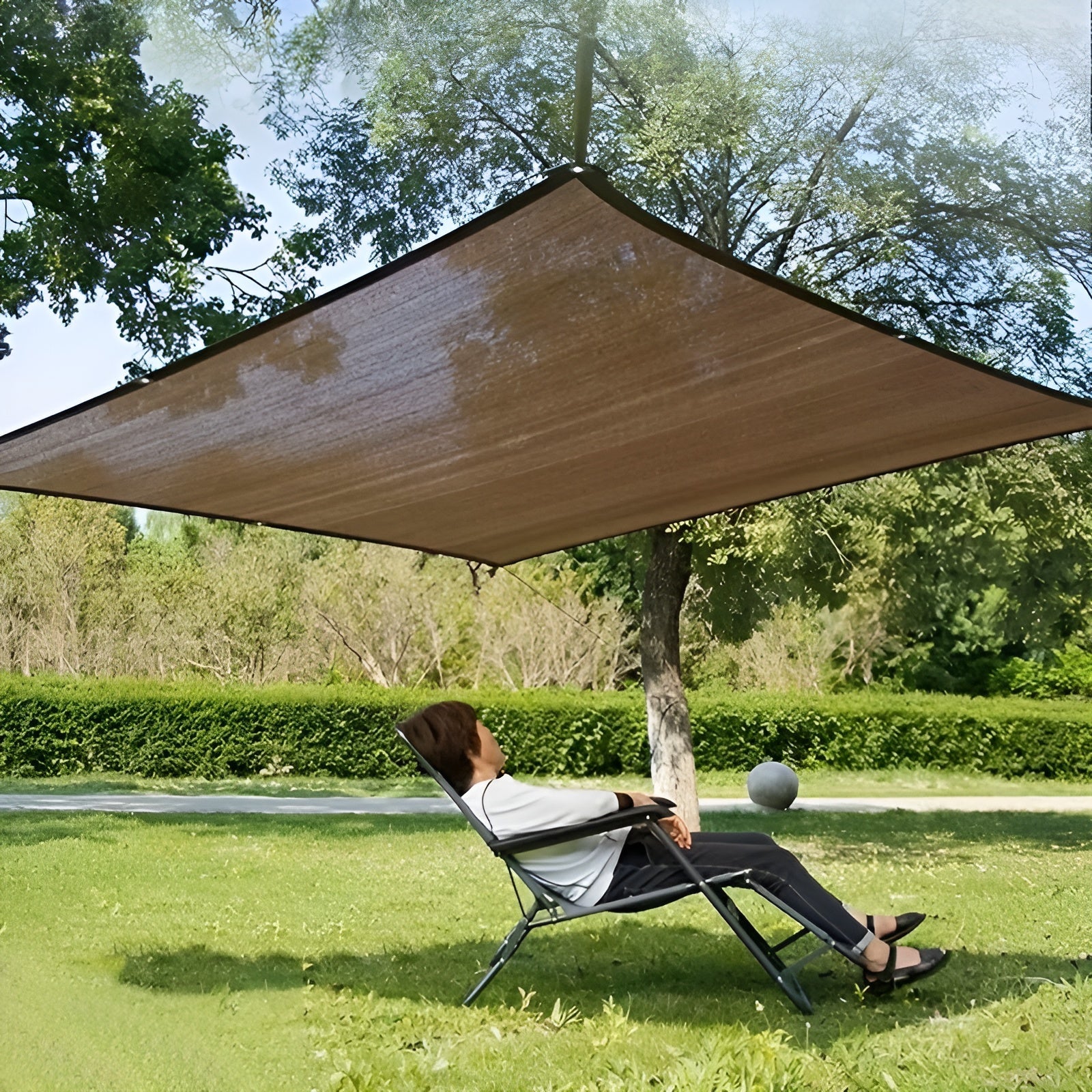 Solskjermingsnett Med Øyer – Lysblokkerende Skyggenett Til Balkong, Terrasse Og Hage