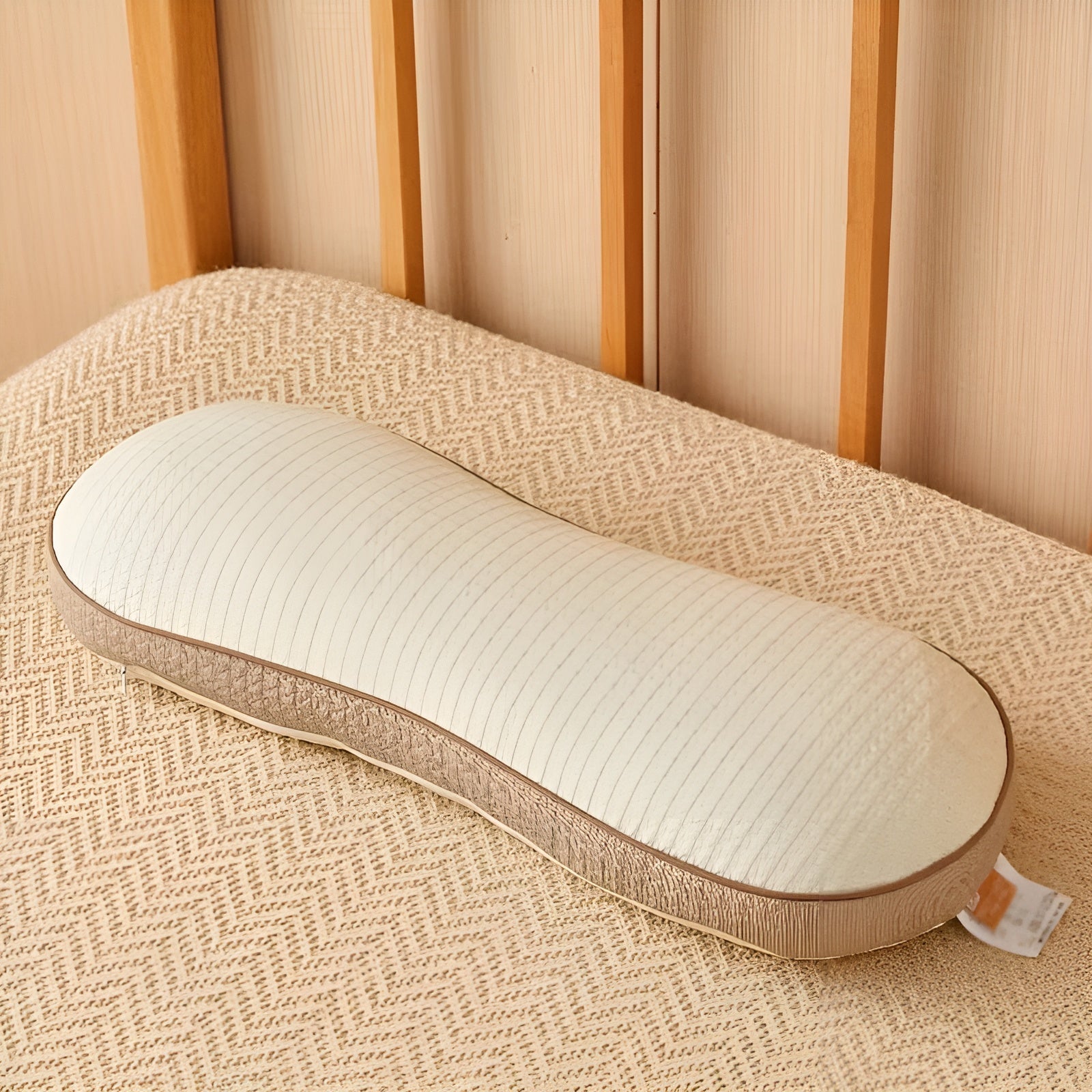 Ergonomisk Bokhvetepute – Formbar og Nakkestøttende | Perfekt for Søvn og Avslapning - Milchweiß / 52*18cm - Reiseputer