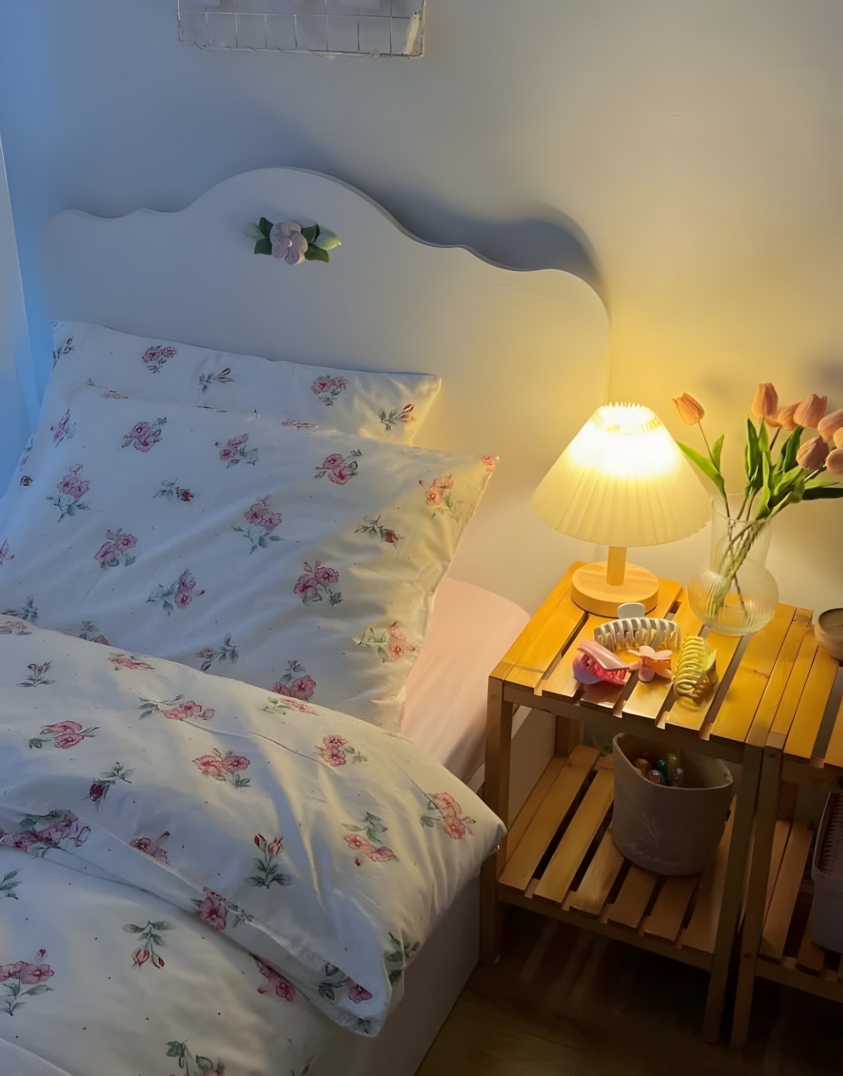 Sengesett - Bomullssengetøy med Blomstermønster, Mykt og Pustende