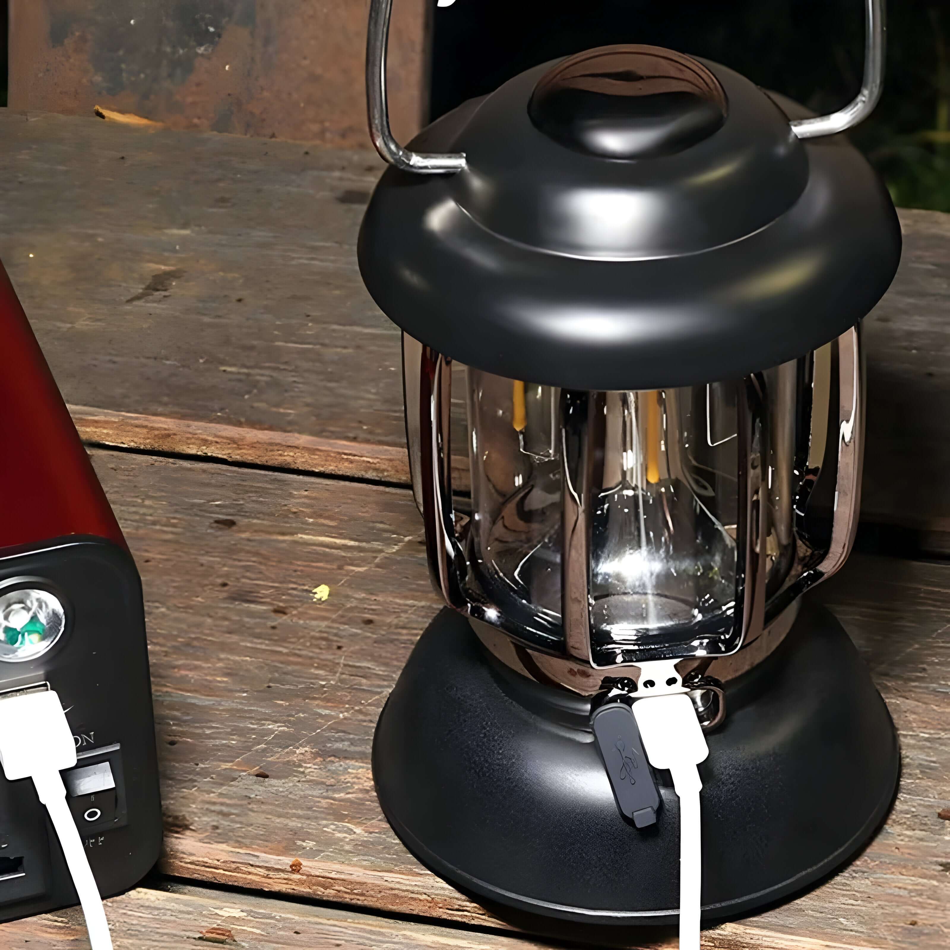 Lysna – Bærbar Retro Campinglampe til Utendørs Bruk (LED)