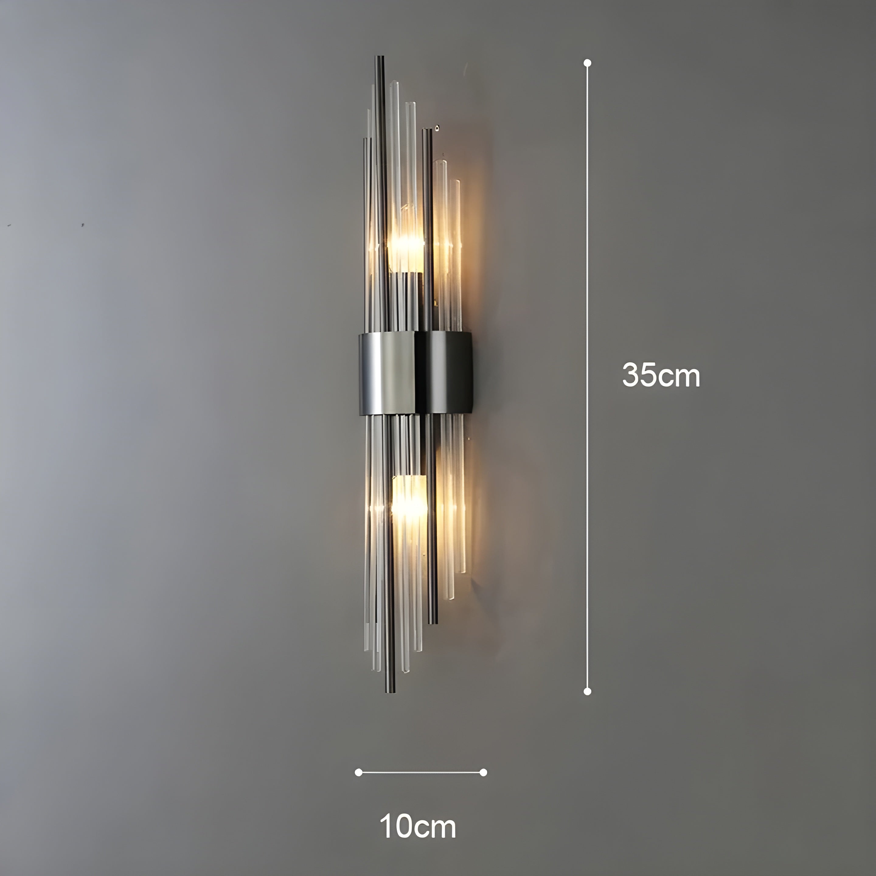 Vegglampe med Krystalleffekt – Elegant og Dekorativ | Gullfarget Detalj