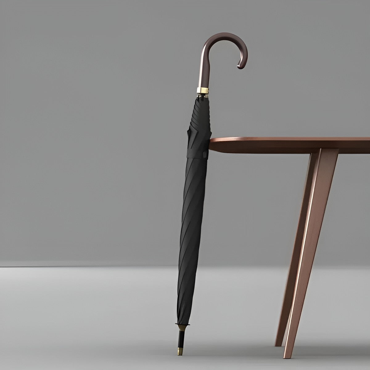 Lang Paraply Skinnhåndtak – 121 cm Skjerm | Klassisk Design for Regnfulle Dager