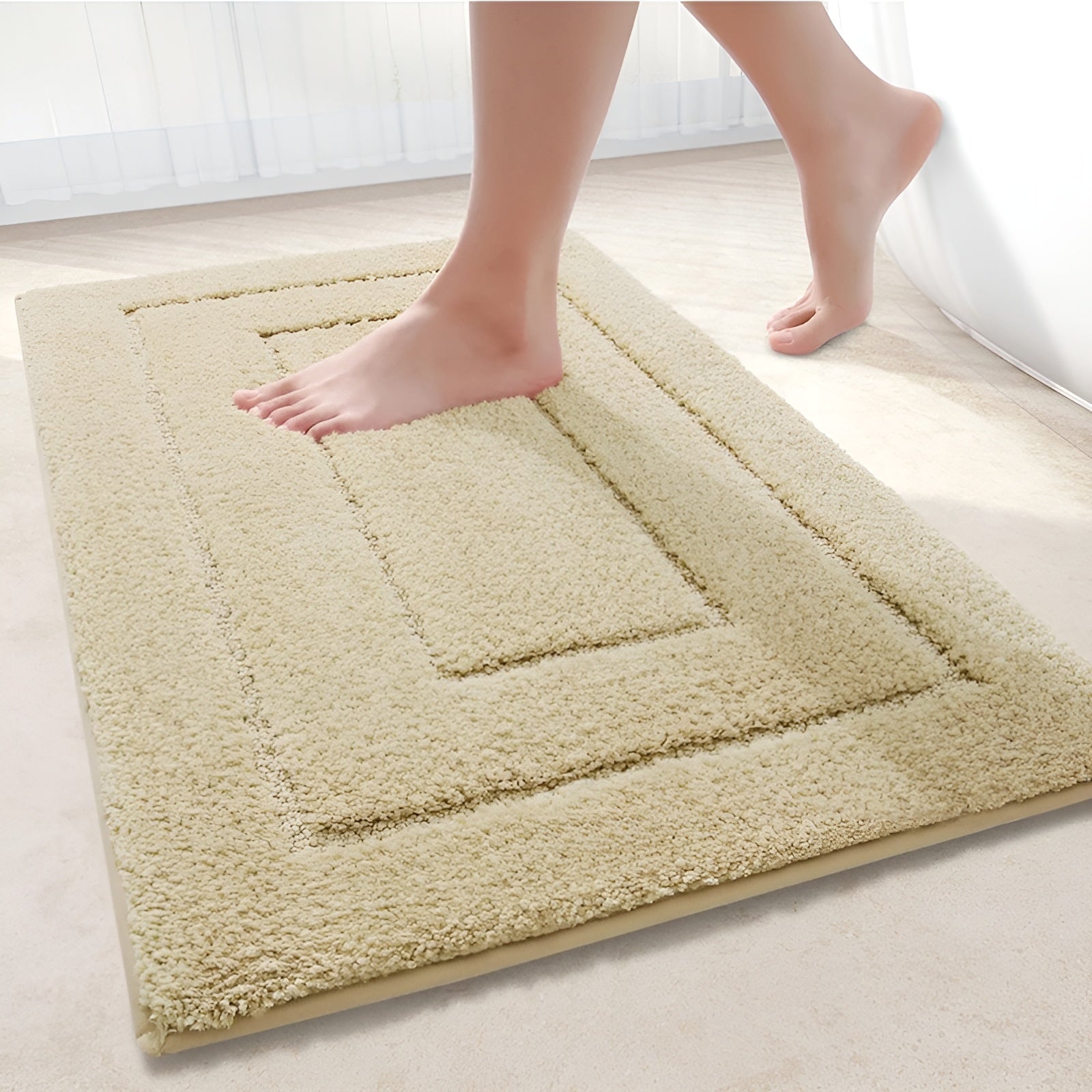 Badematte i Mikrofiber – Sklisikker og Vaskbar | Myk og Suger Godt til Bad og Dusj