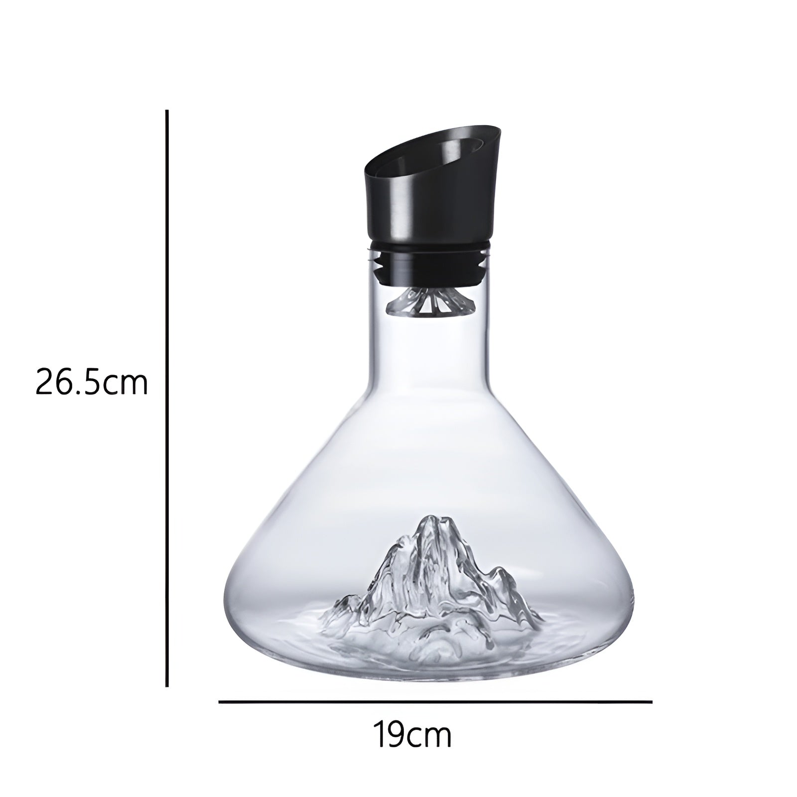 Separator Luksuriøs Rødvinskaraffel – Gjennomsiktig Nordisk Vinkaraffel med Flere Volum Drikkekar - 1600 ml 1 Stk