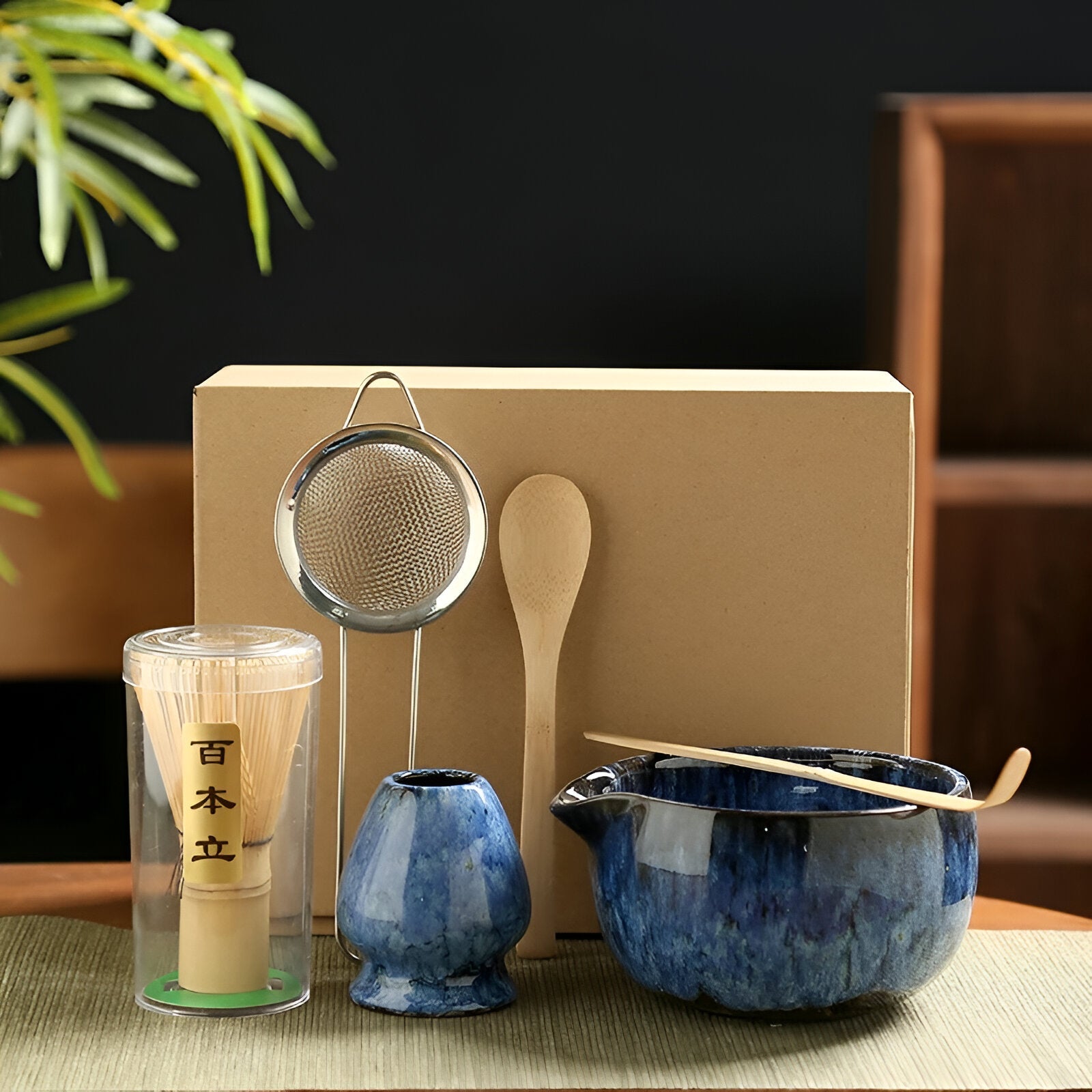 Matcha Keramikksett – Tradisjonell og Dekorativ | 6 deler for Te-Seremoni