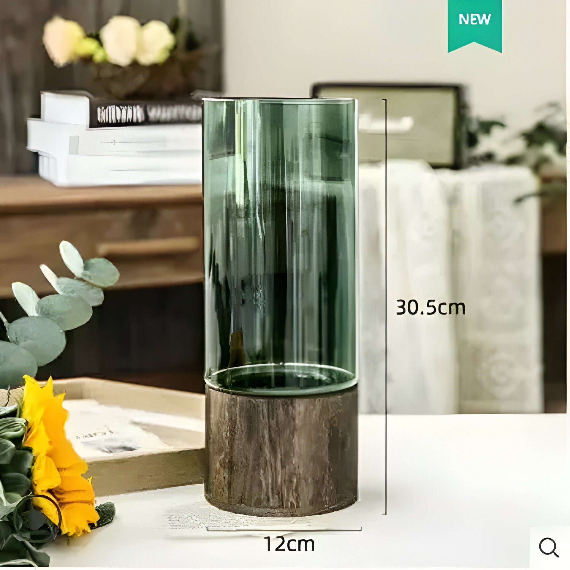Derska - Hydroponisk Vase I Tre Og Glass