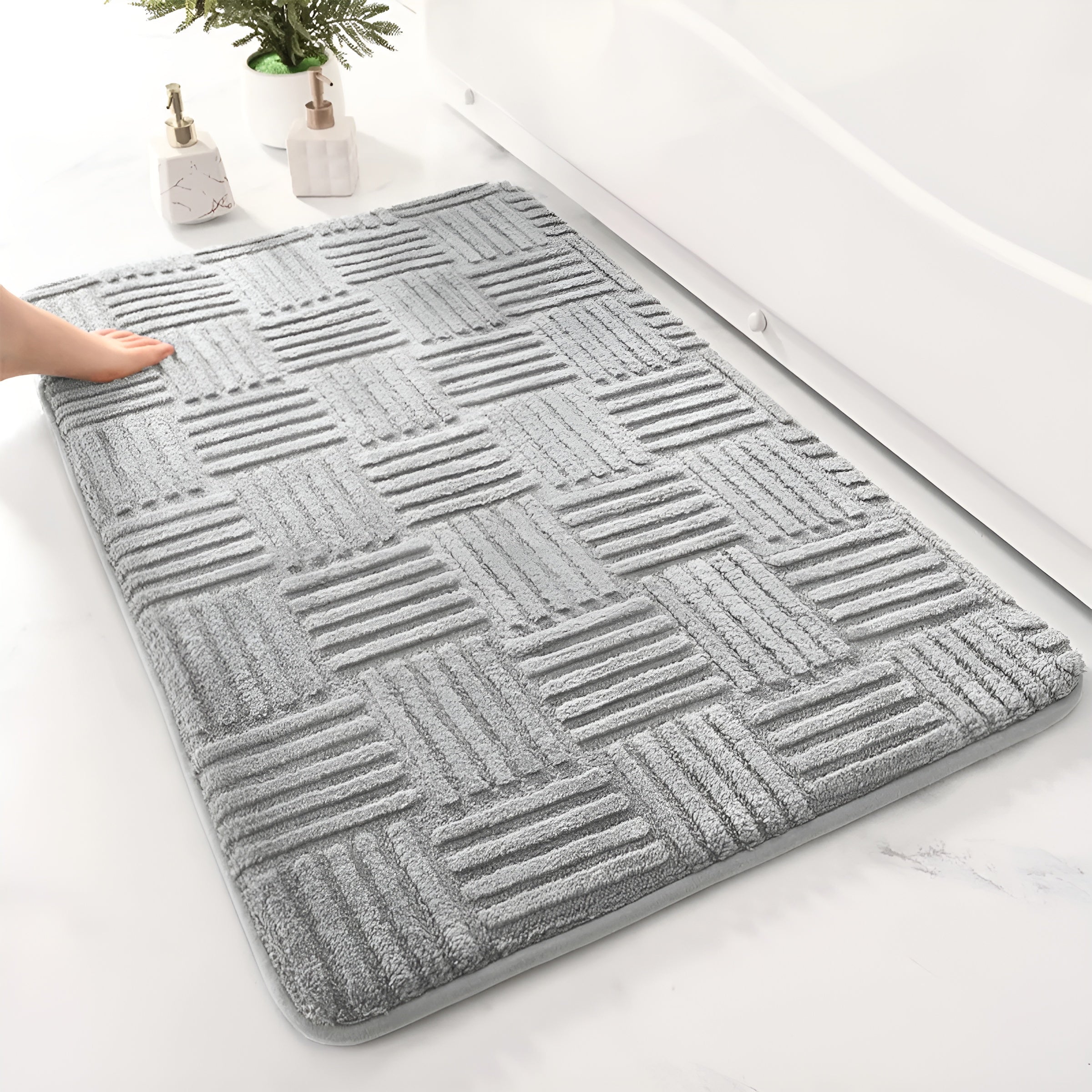 Myk Badematte – Sklisikker og Absorberende | Perfekt for Bad, Soverom og Entré