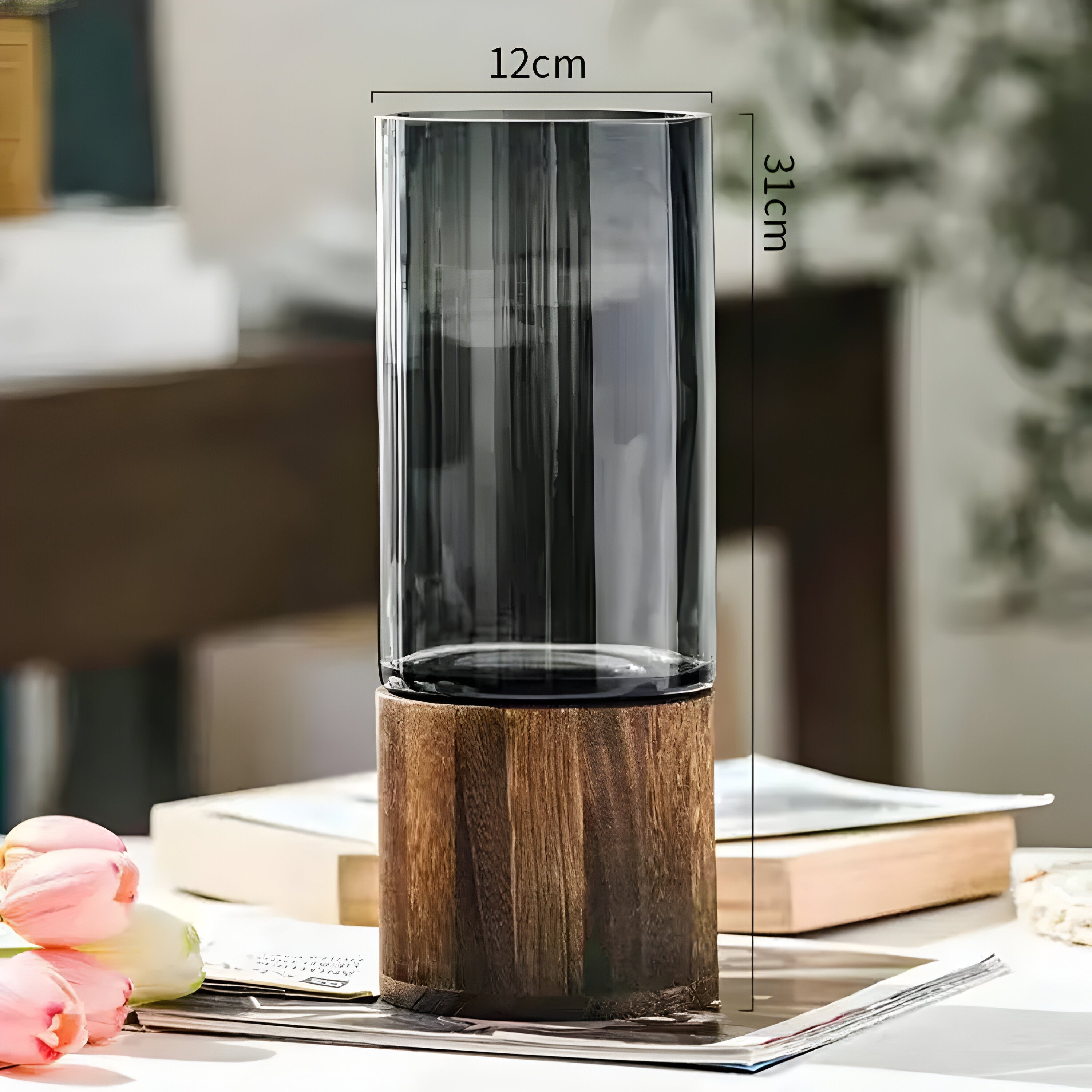 Derska - Hydroponisk Vase I Tre Og Glass
