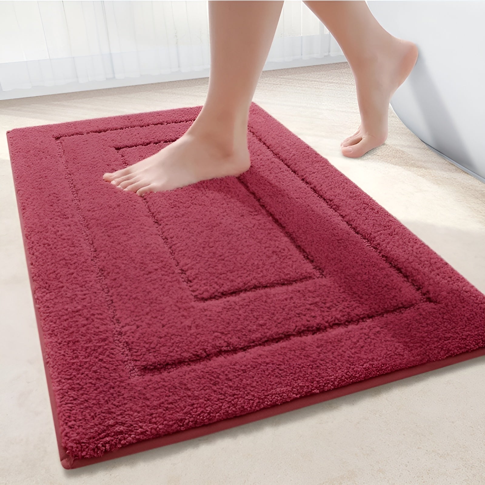 Badematte i Mikrofiber – Sklisikker og Vaskbar | Myk og Suger Godt til Bad og Dusj
