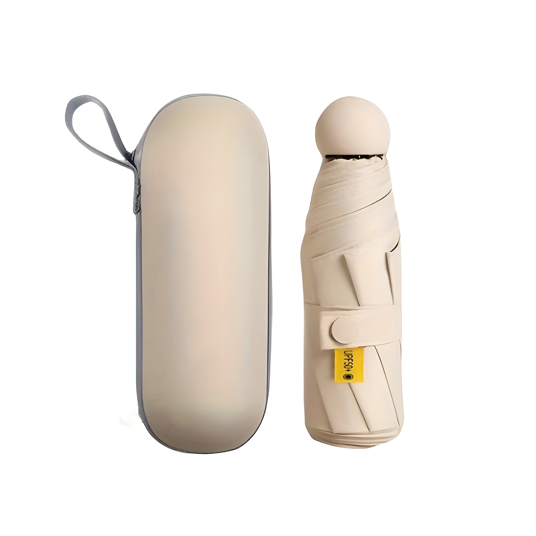 Uv-Beskyttende Mini Paraply – Bærbar, 6 Forsterkede Ribber | Beskyttelse Mot Sol Og Regn