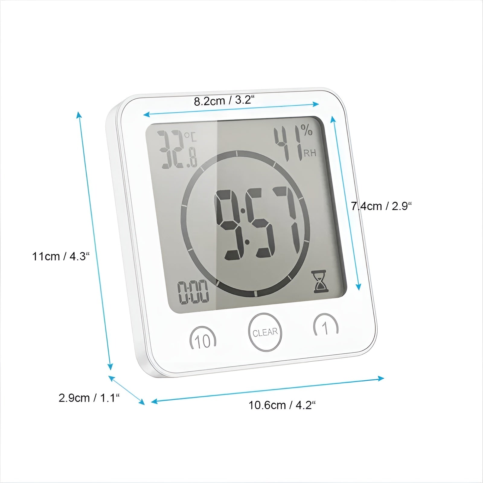Vanntett Dusjklokke – Praktisk Timer | Perfekt for Badet
