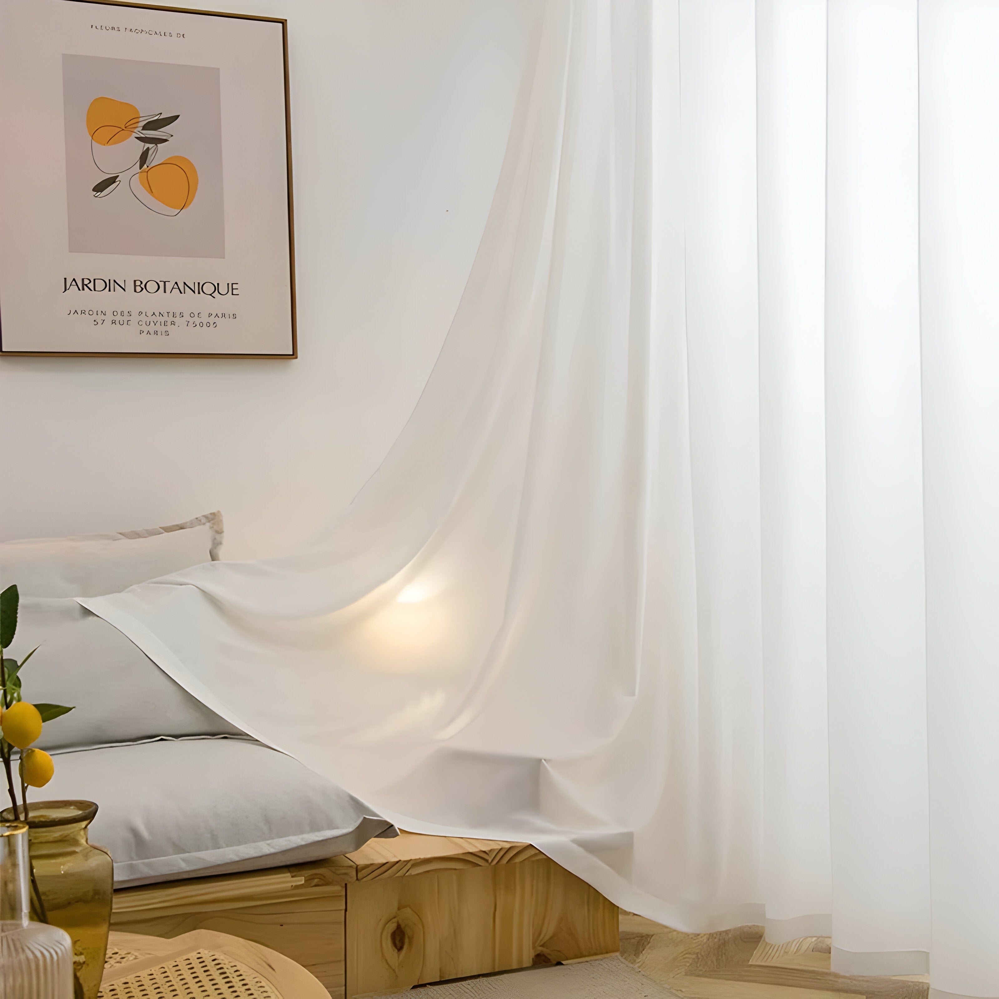 Tykke Chiffonggardiner – Elegant Vindusdekorasjon for Stue og Soverom