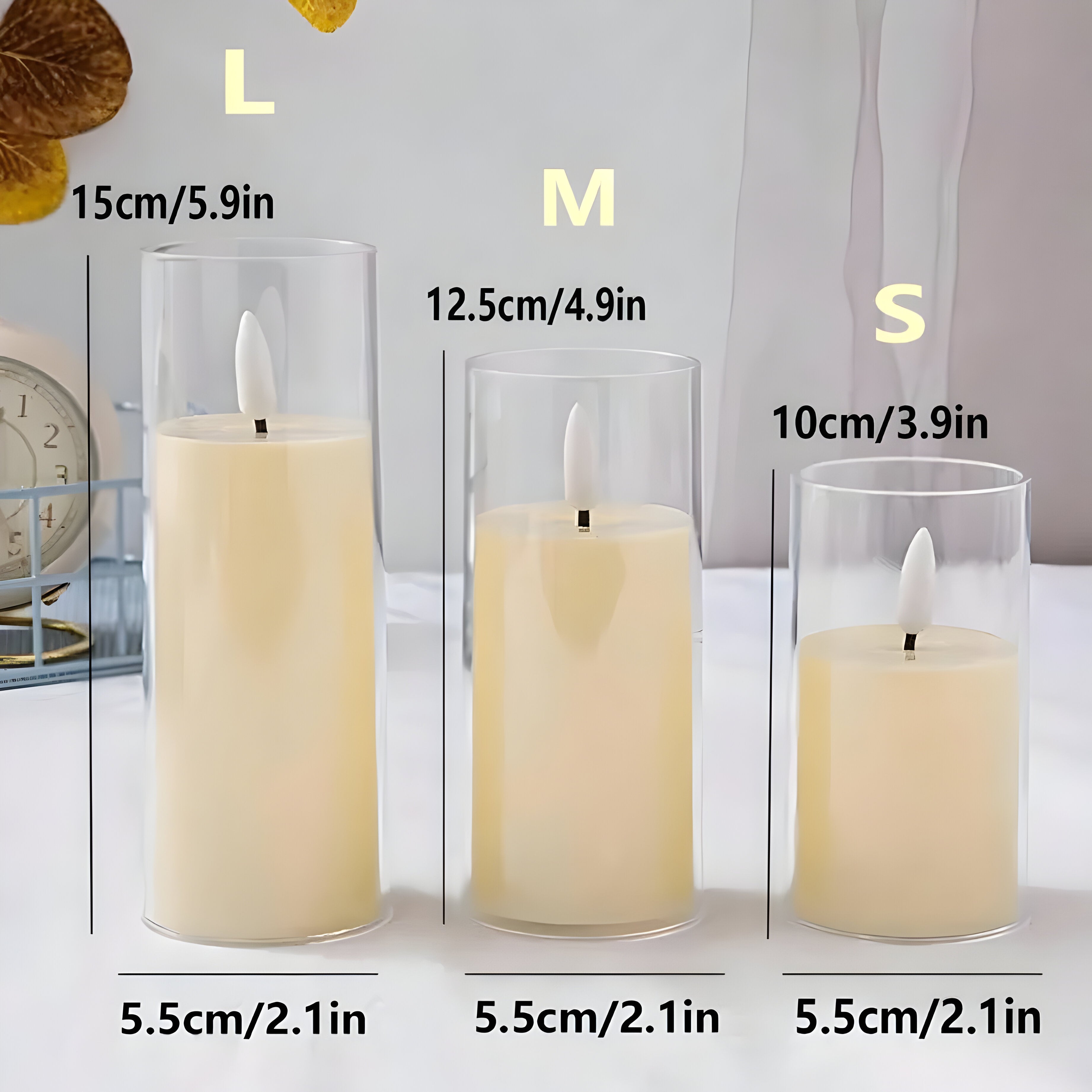 Led Stearinlyslampe - Minimalistisk, Flammelampe I Akryldekorasjon For Hjemmet