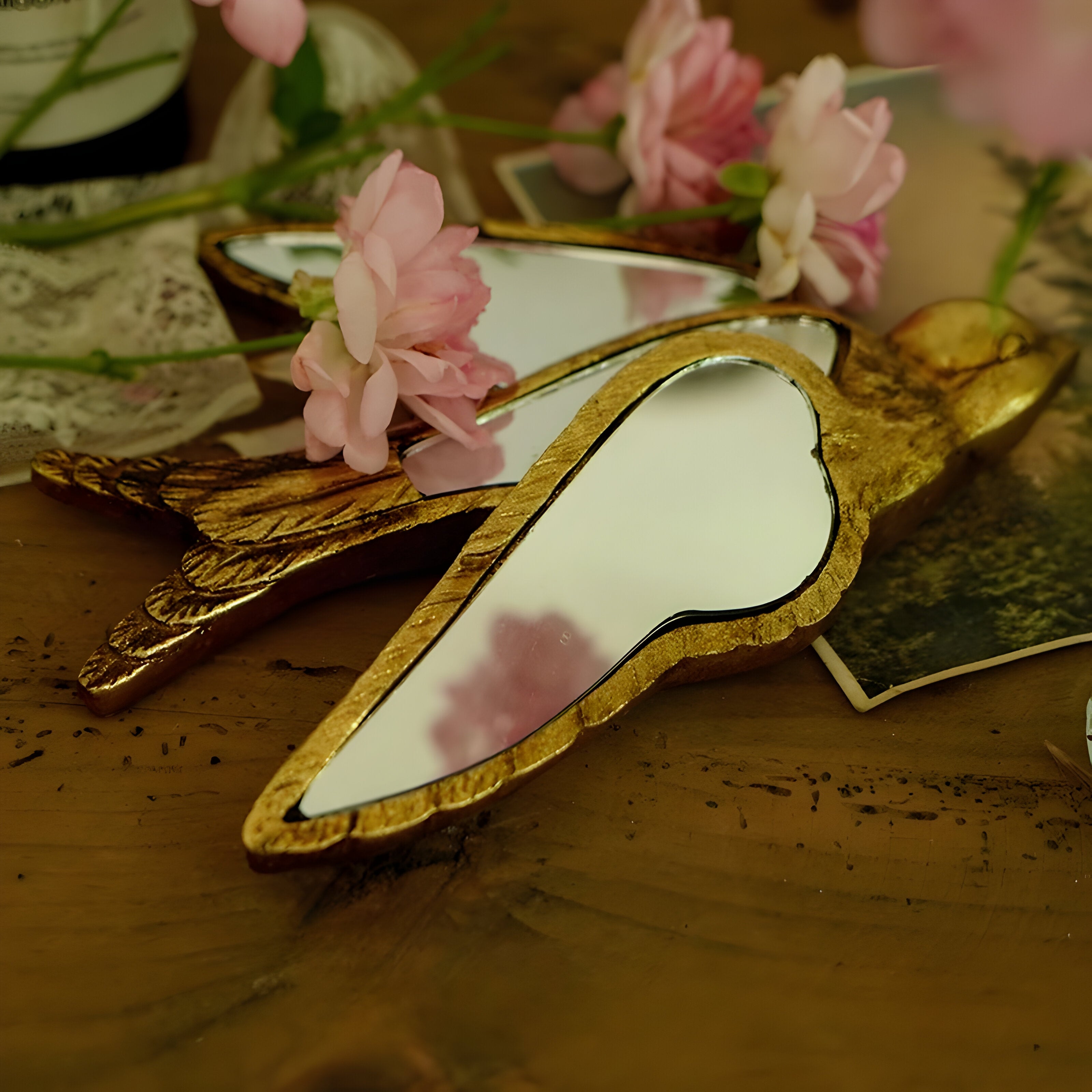 Abryn – Vintage Veggspeil Med Skogsmotiv
