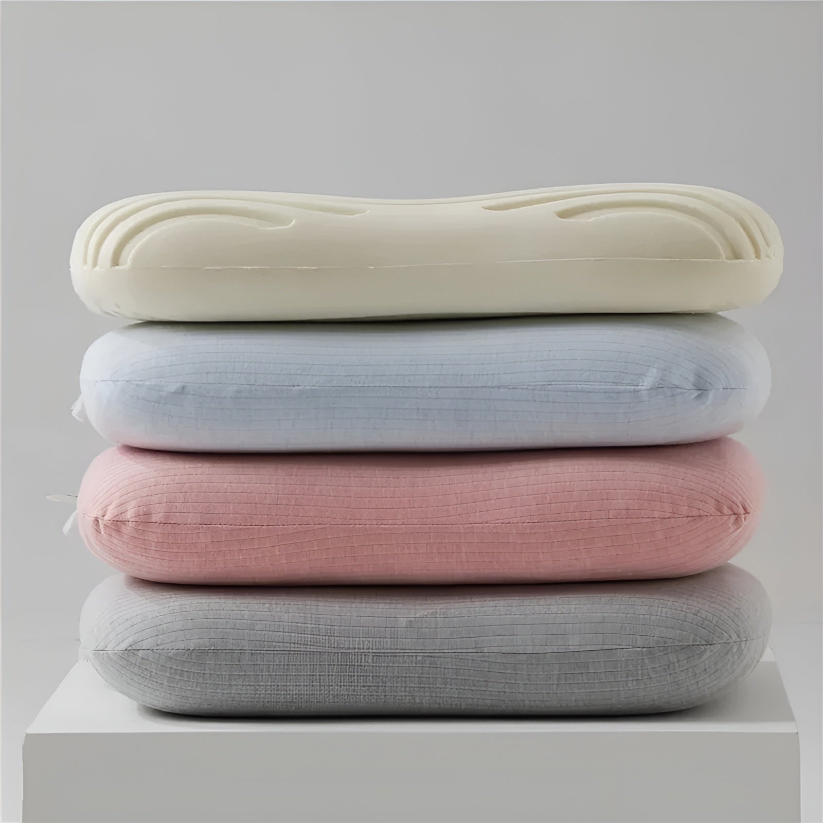 Bomullstrekk til Naturlatexhodepute – Ergonomisk Nakkepute | Pustende og Perfekt for Side- og Ryggsovende