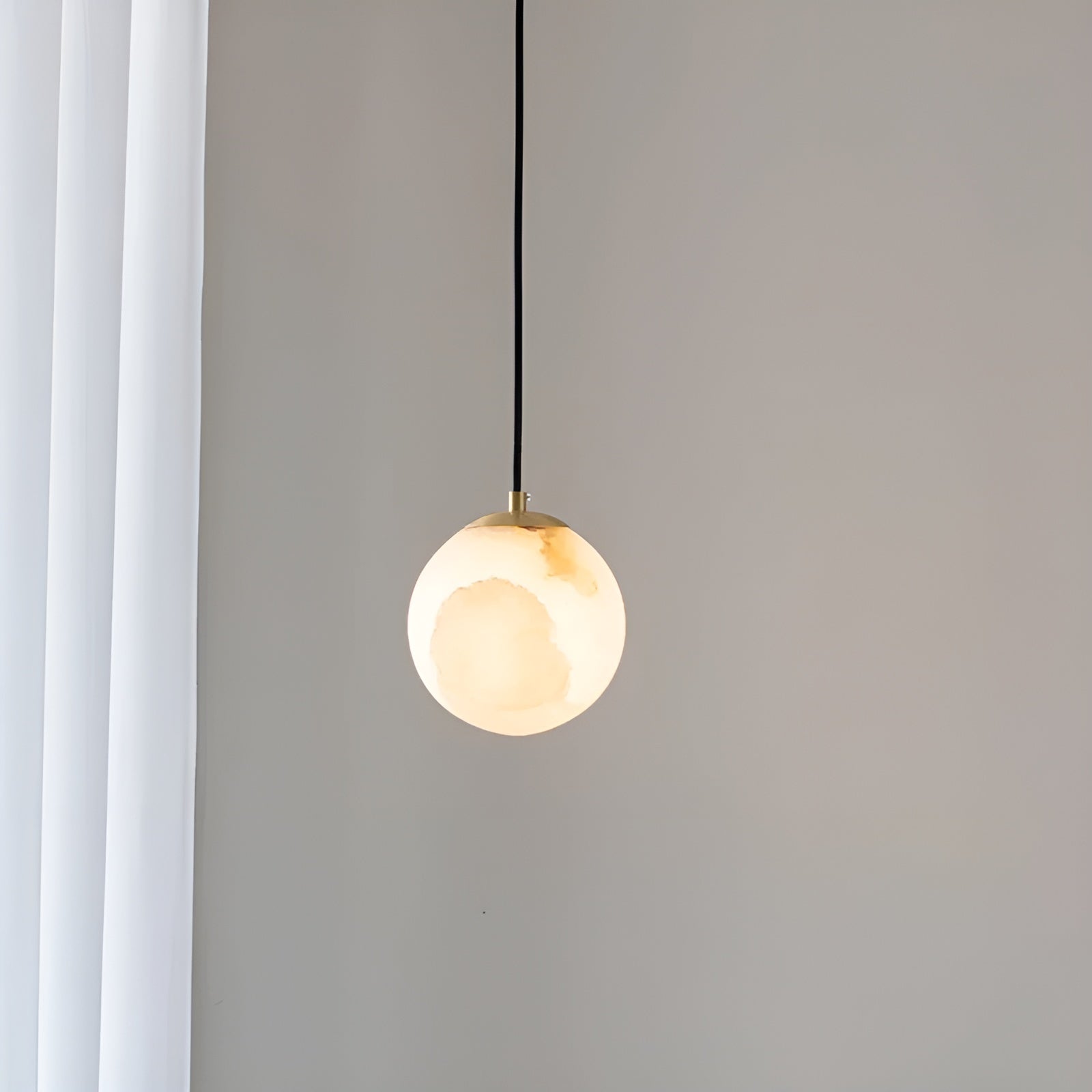 Marmor Pendellampe – Elegant og Naturlig Belysning | Perfekt for Soverommet - Lysarmaturer for vegg