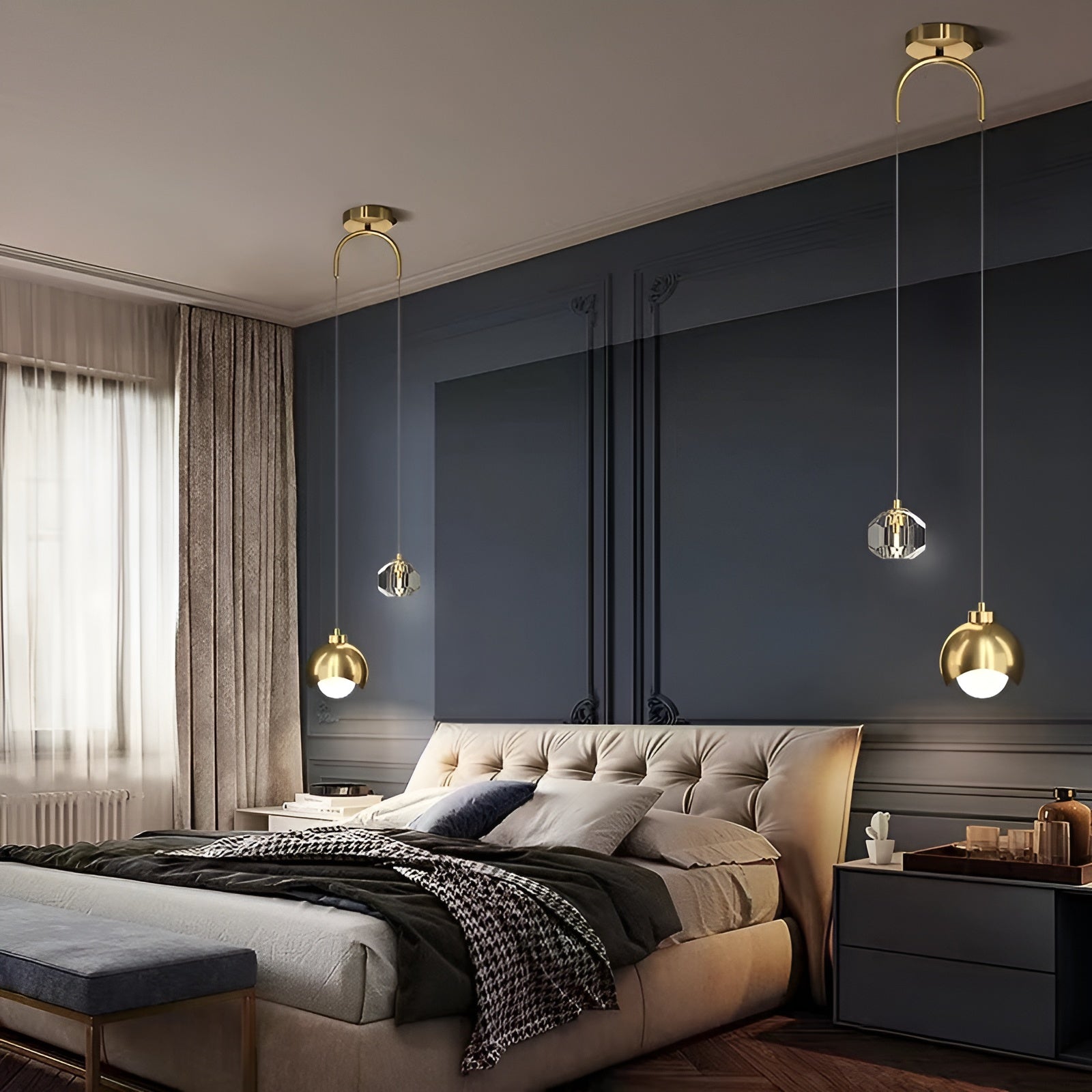 Krystall-pendellampe – Elegant Skandinavisk Design | Perfekt for Stue, Soverom og Spisestue