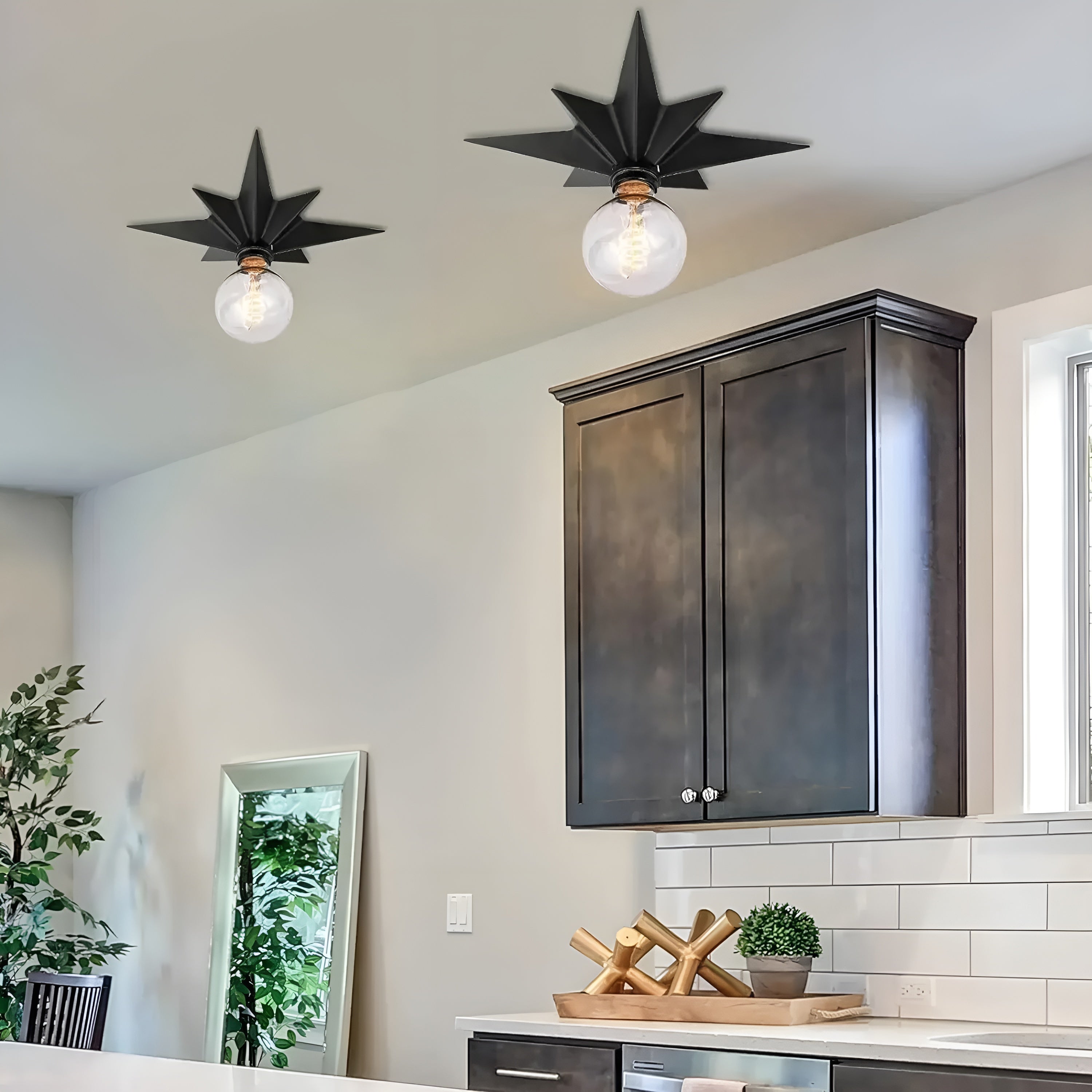Stjerneformet LED-Vegglampe – Moderne og Dekorativ | Stemningsfull Belysning for Hjemmet - Lysarmaturer for vegg