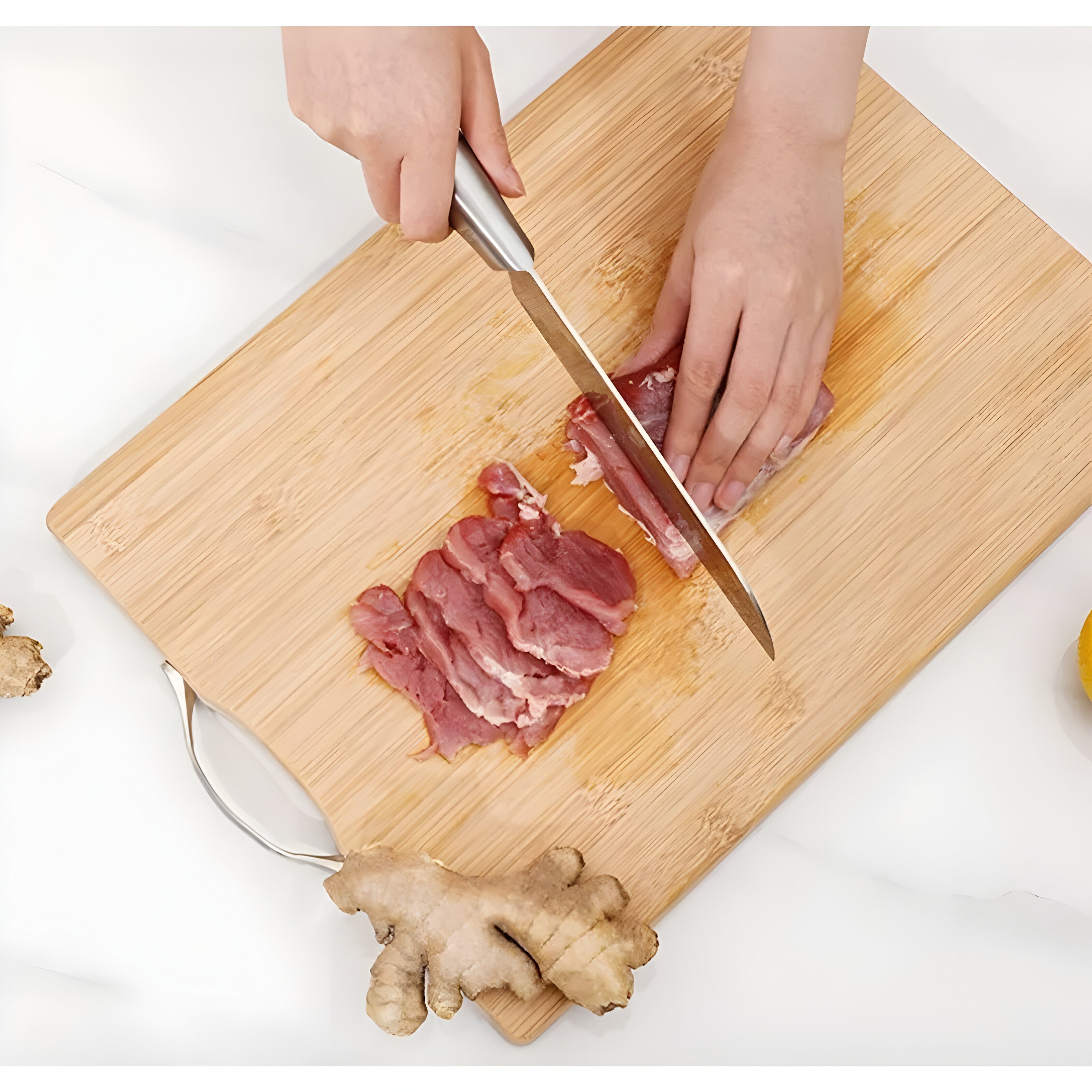 Skjærebrett med Håndtak– Hygienisk Og Miljøvennlig Skjærefjøl I Tre Til Kjøkken