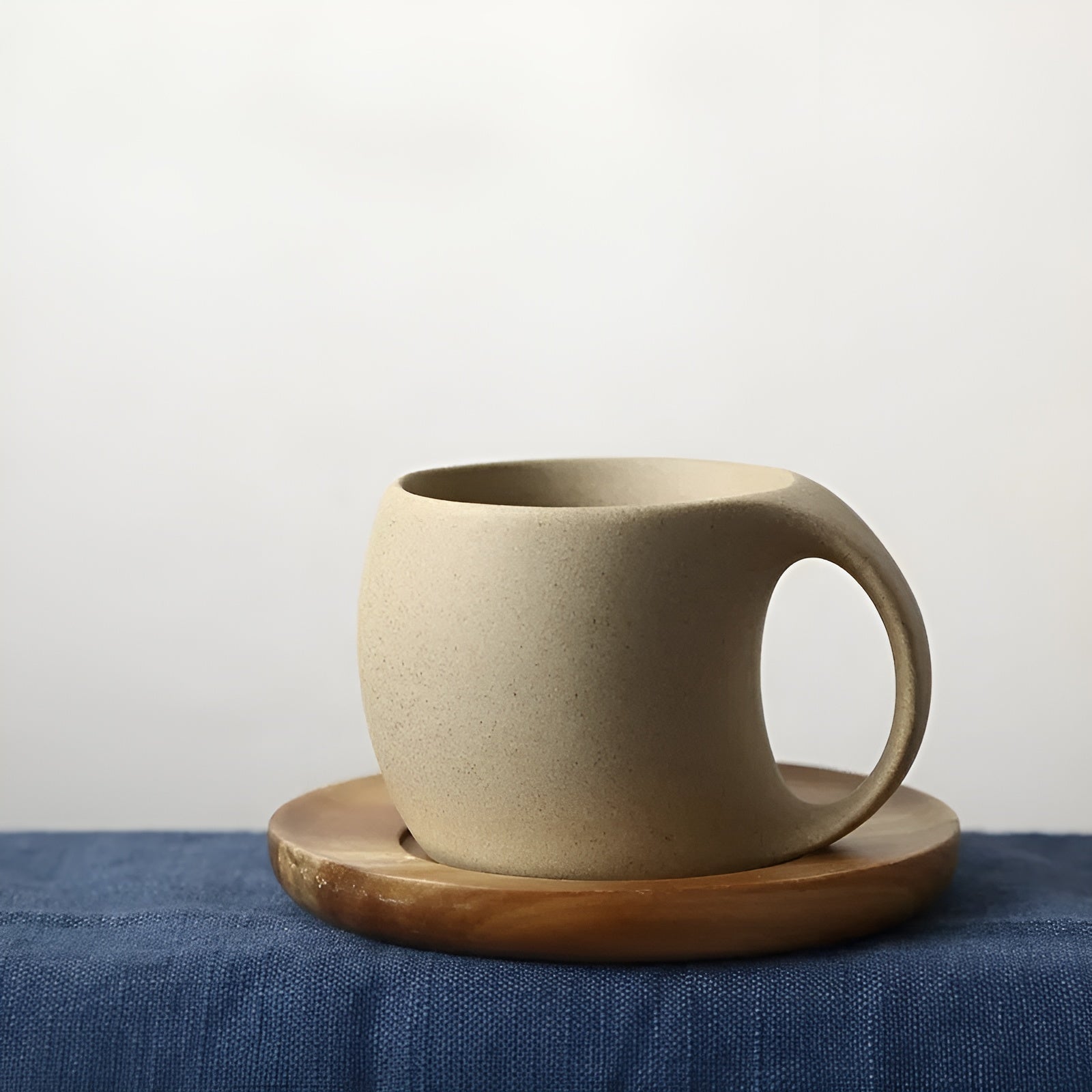Vintage Kaffekopp med Skål – Elegant Keramikk | Stilfull og Dekorativ for Hjemmet