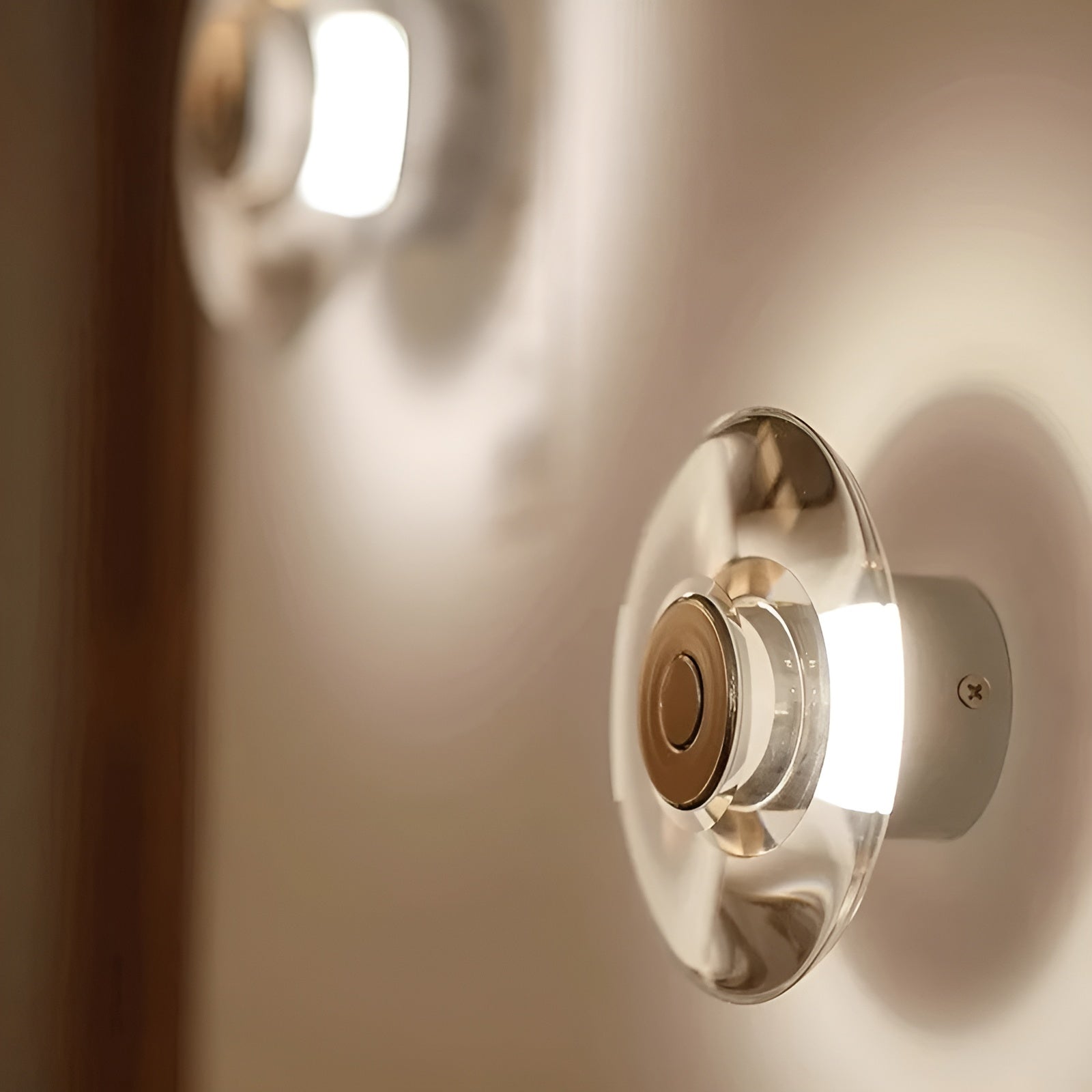 Rund Vegglampe med Krystall – Moderne LED Design | Dekorativ Lampe til Soverom, Stue og Gang