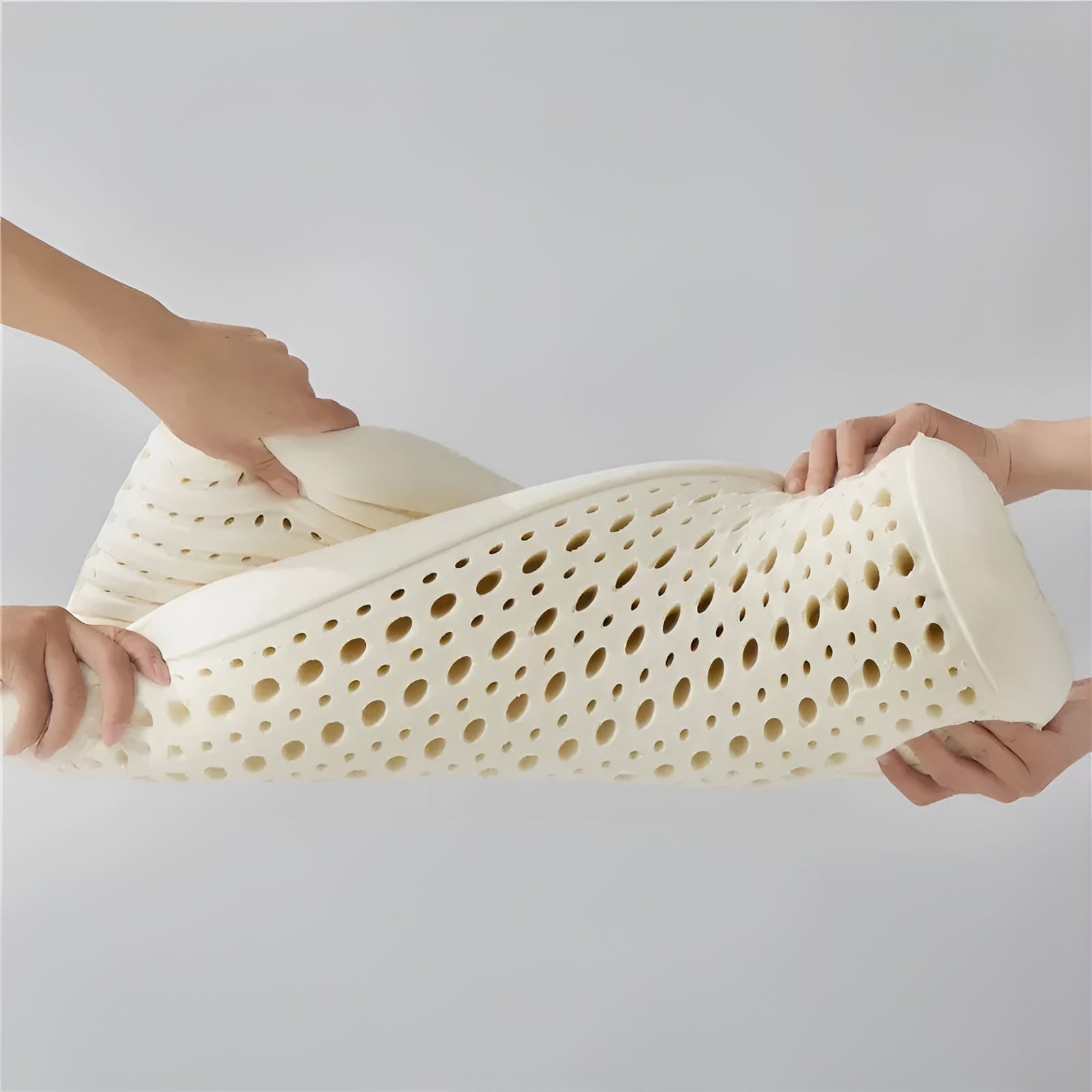 Bomullstrekk til Naturlatexhodepute – Ergonomisk Nakkepute | Pustende og Perfekt for Side- og Ryggsovende