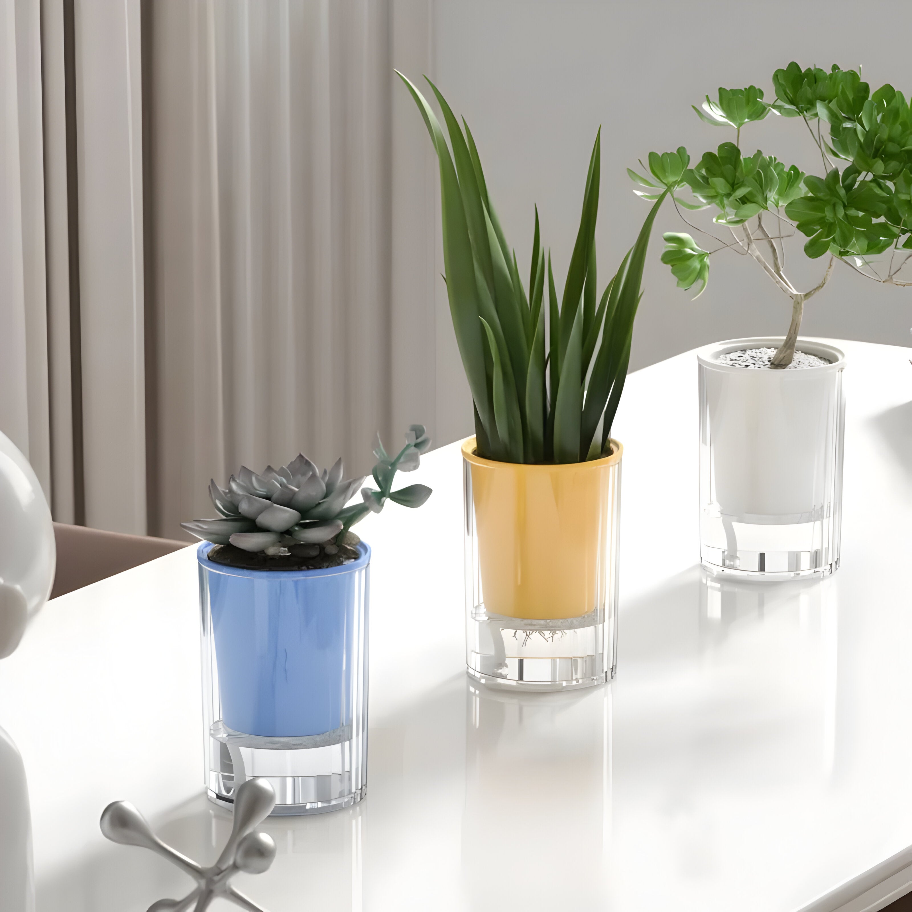 Bilde av Guldra - 5 Pack Selv Vannende Saftige Plantepotter fra Velisse