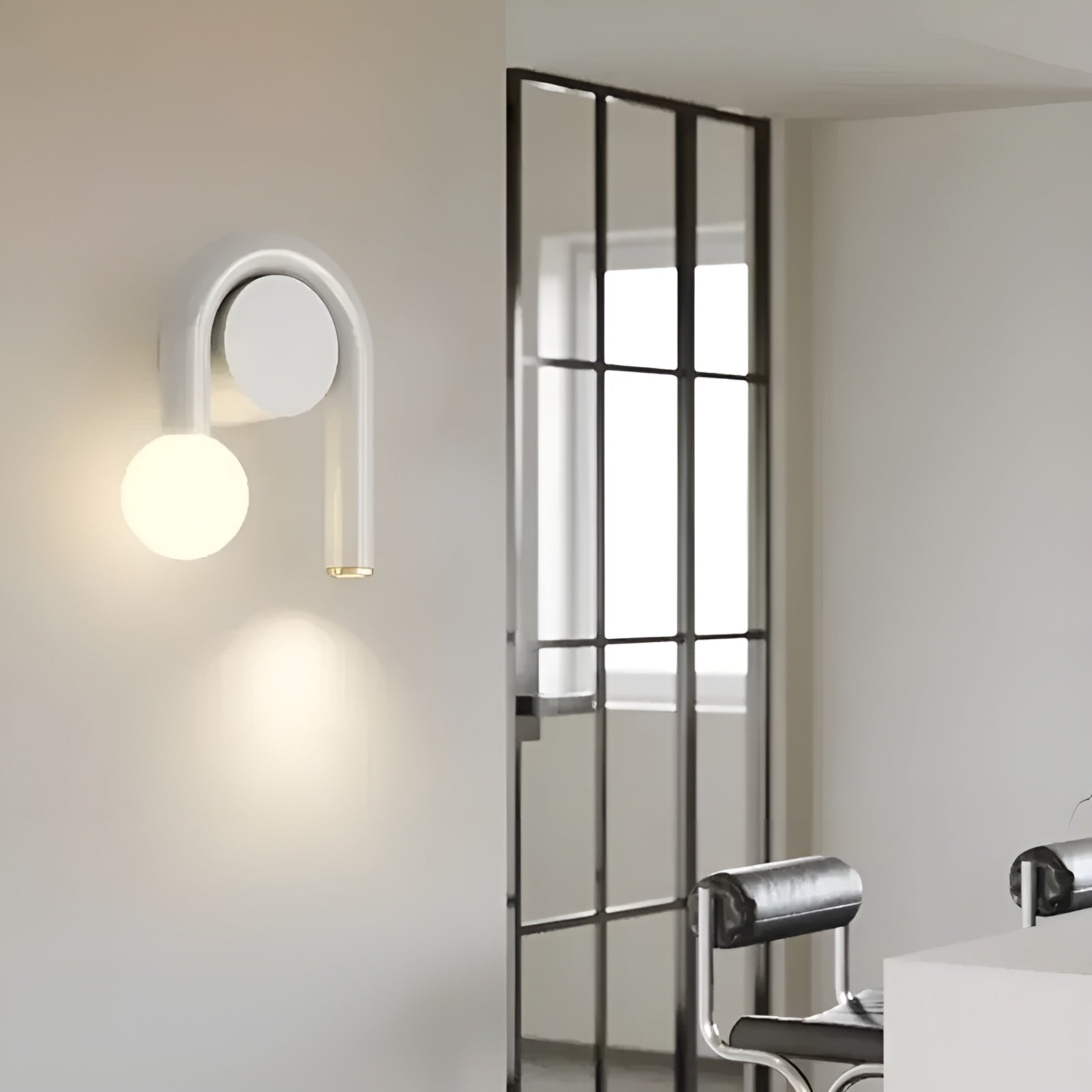 LED Vegglampe i U-form – Moderne og Dekorativ | Perfekt for Stue og Soverom