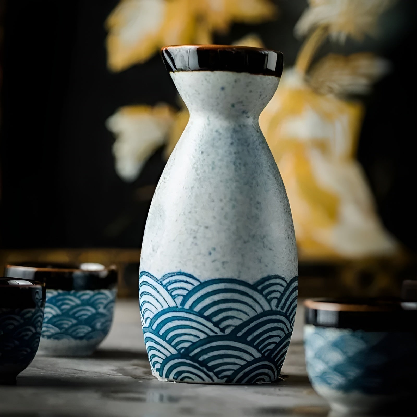 Japansk Sakesett i Keramikk – Tradisjonelt og Elegant | Perfekt for Hjem, Restaurant og som Gave
