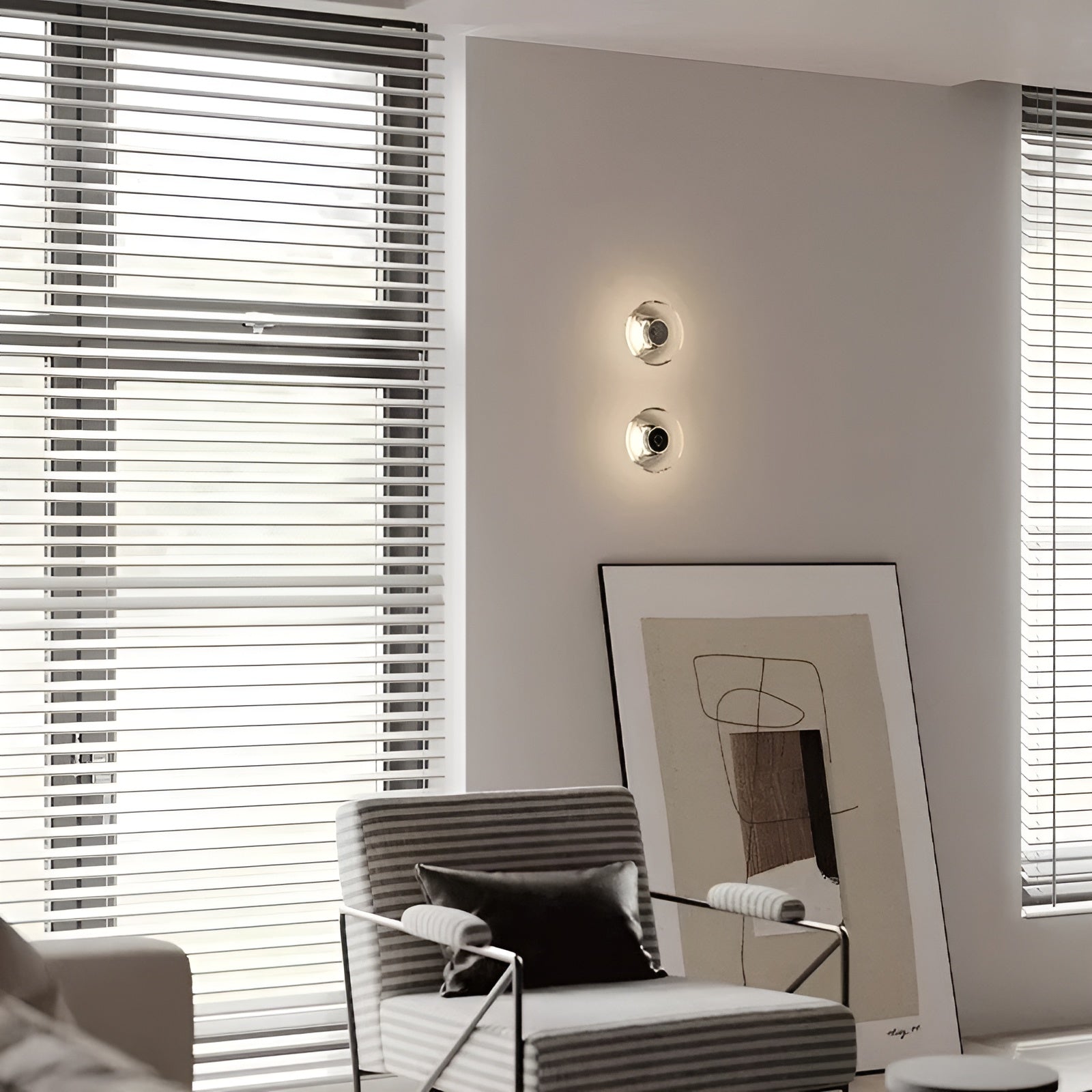 Rund Vegglampe med Krystall – Moderne LED Design | Dekorativ Lampe til Soverom, Stue og Gang