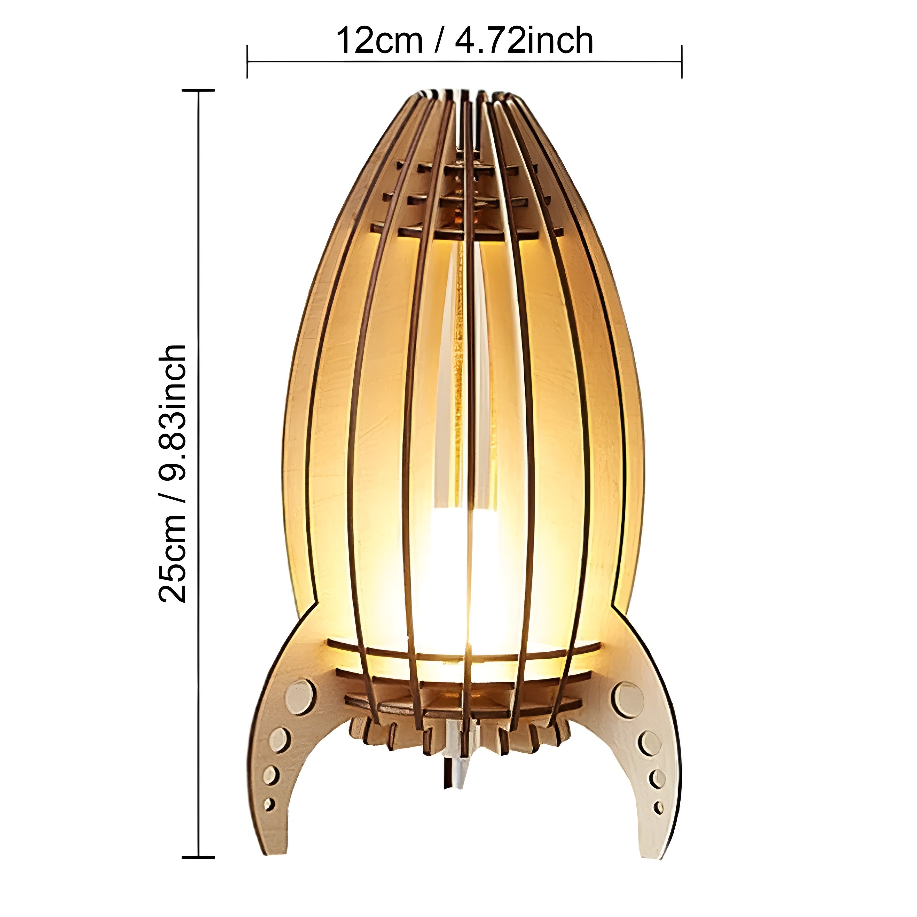 Nattbordslampe i Tre – Naturlig og Dekorativ | Perfekt for Koselige Soverom
