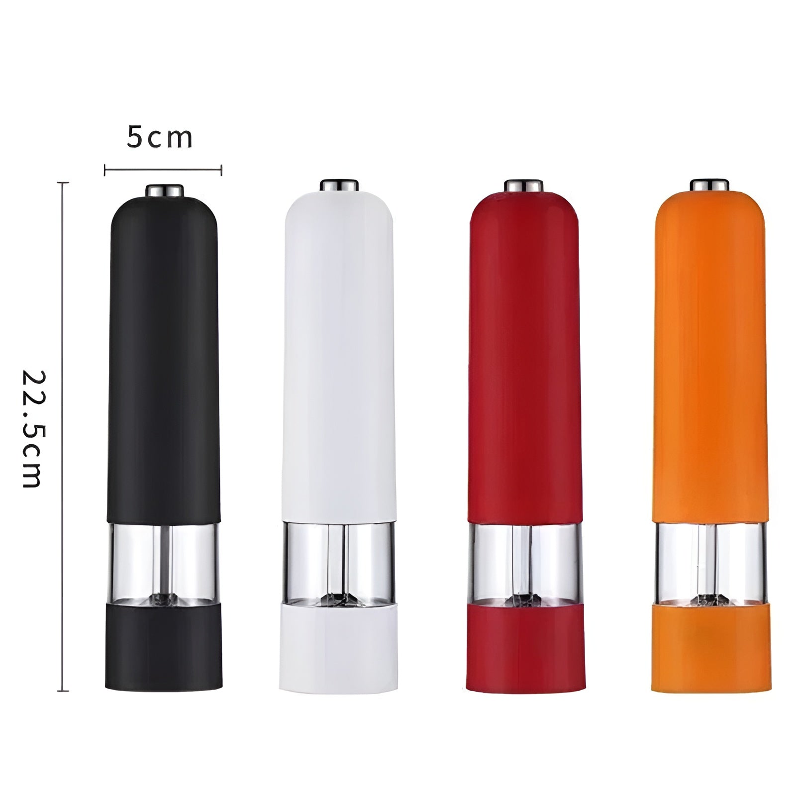 Elektrisk Krydderkvern – Justerbar og Allsidig | Perfekt for Salt, Pepper og Urter