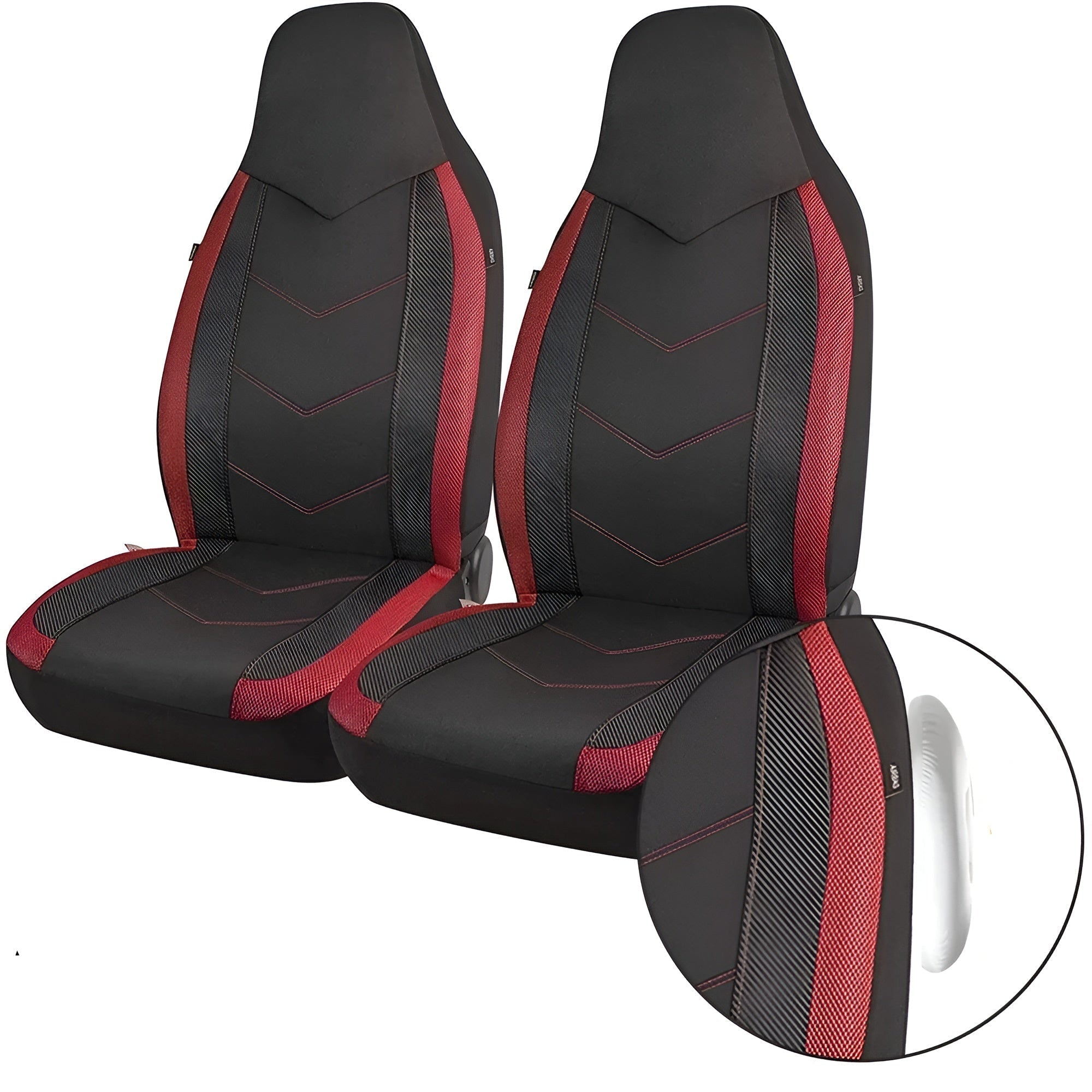 Bilsetetrekk med Høy Rygg – Pustende og Komfortabelt | Sporty Design og Airbag-kompatibel