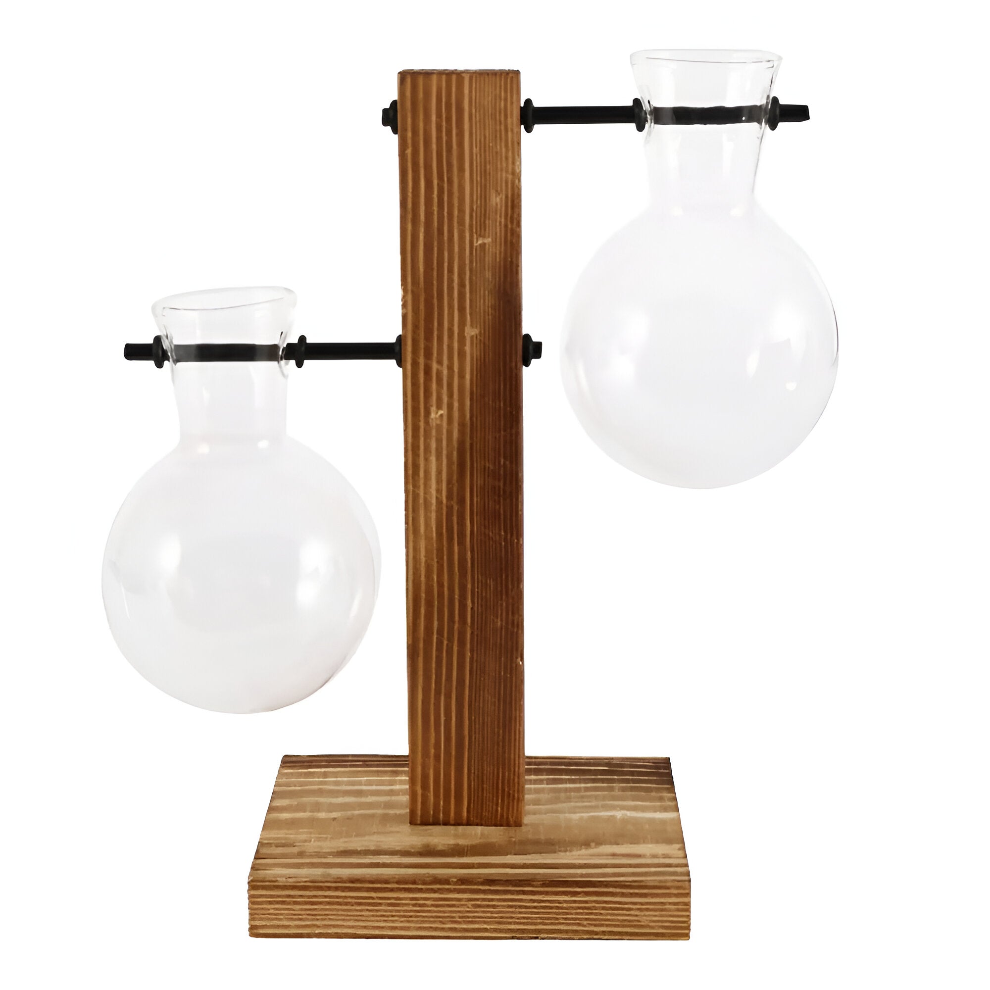 Rinella – Glassvase For Hydroponisk Dyrking Med Stativ I Tre