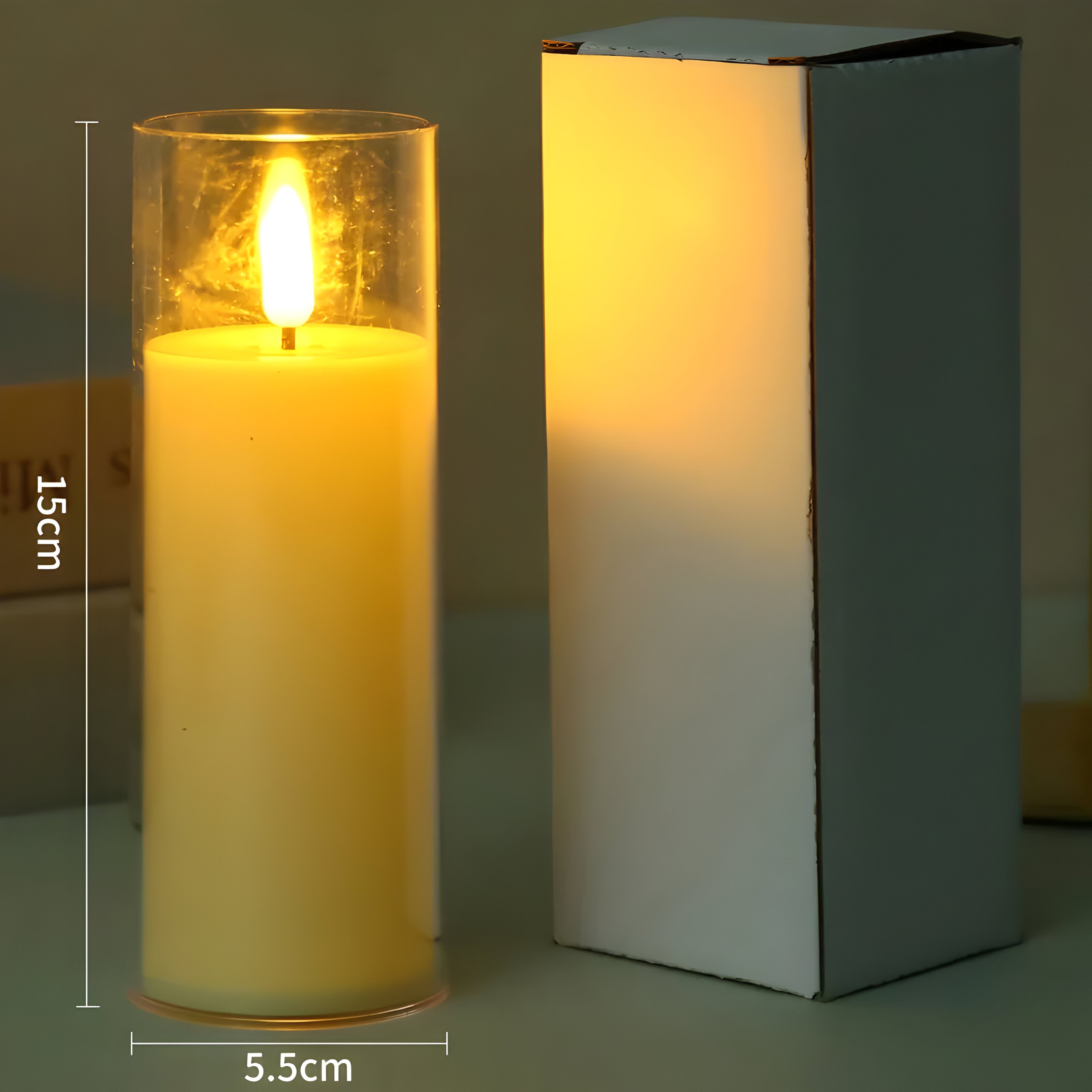Led Stearinlyslampe - Minimalistisk, Flammelampe I Akryldekorasjon For Hjemmet