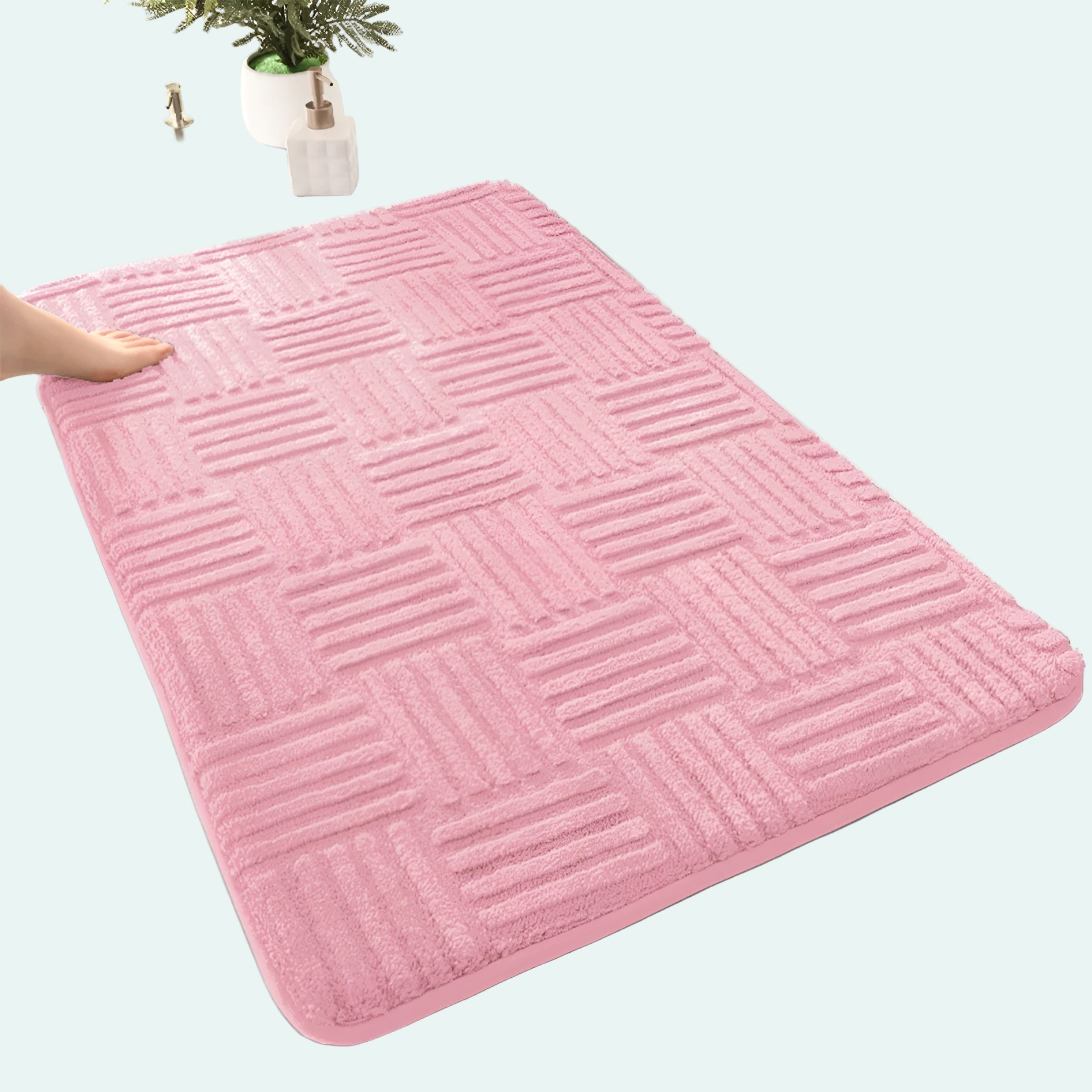 Myk Badematte – Sklisikker og Absorberende | Perfekt for Bad, Soverom og Entré