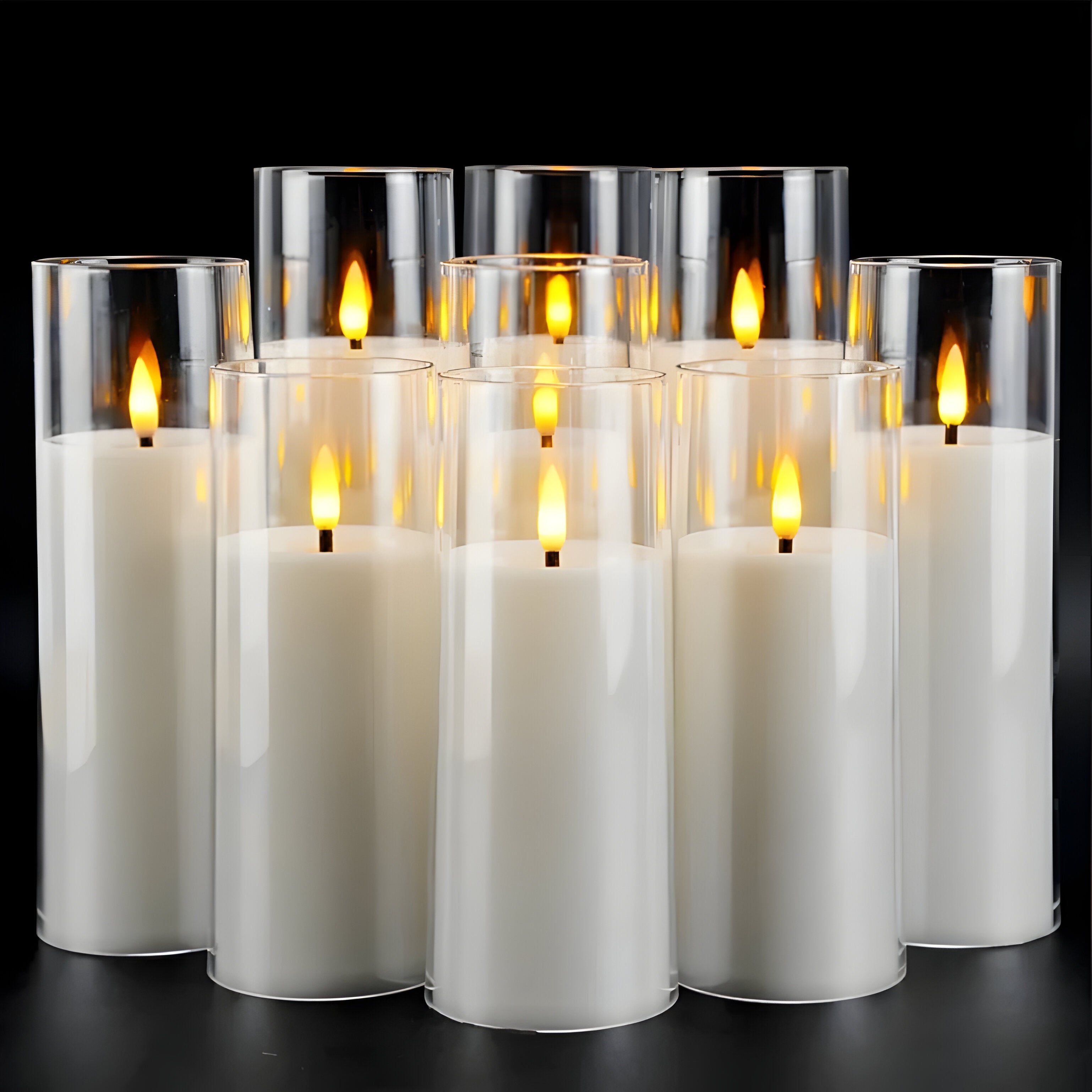Led Stearinlyslampe - Minimalistisk, Flammelampe I Akryldekorasjon For Hjemmet