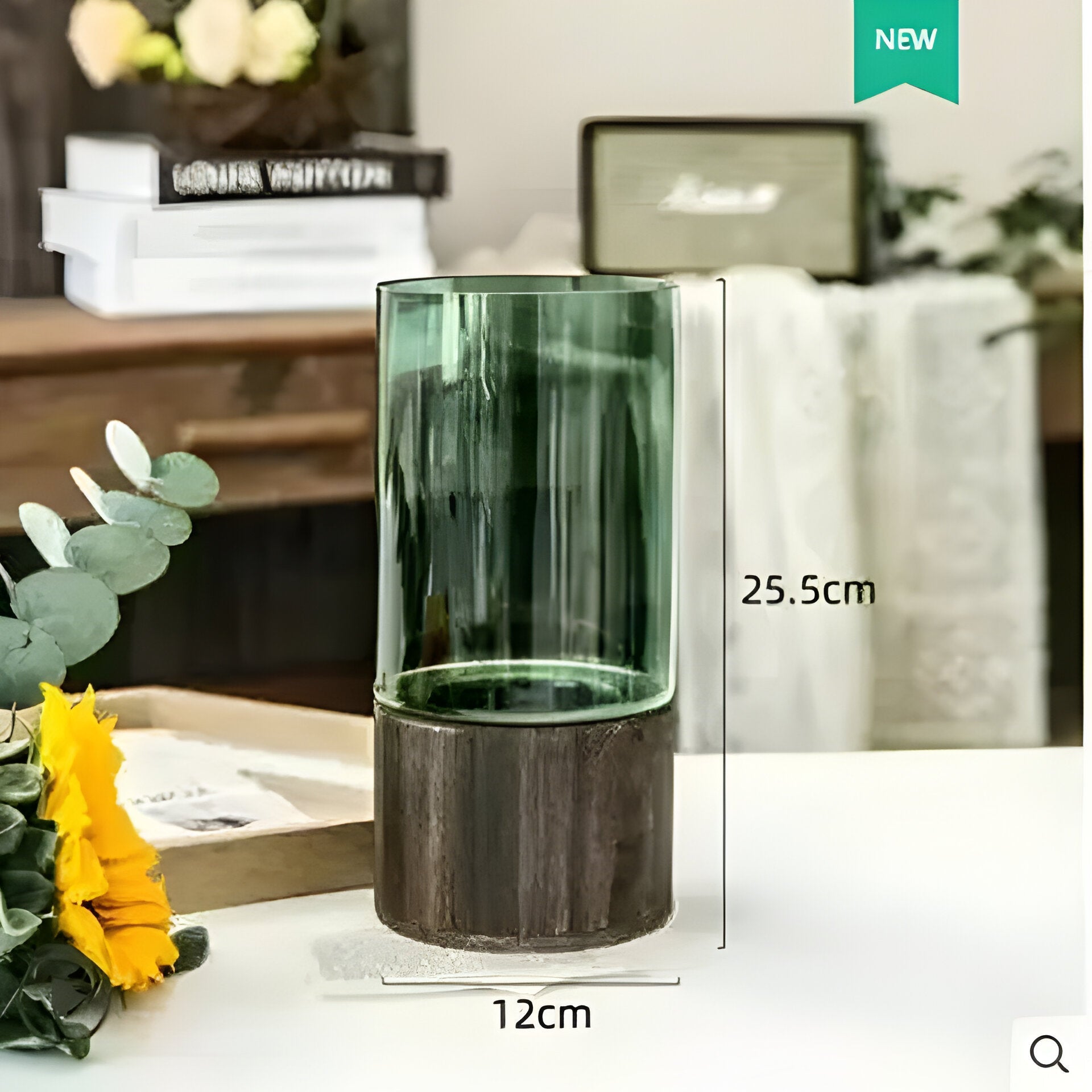 Derska - Hydroponisk Vase I Tre Og Glass
