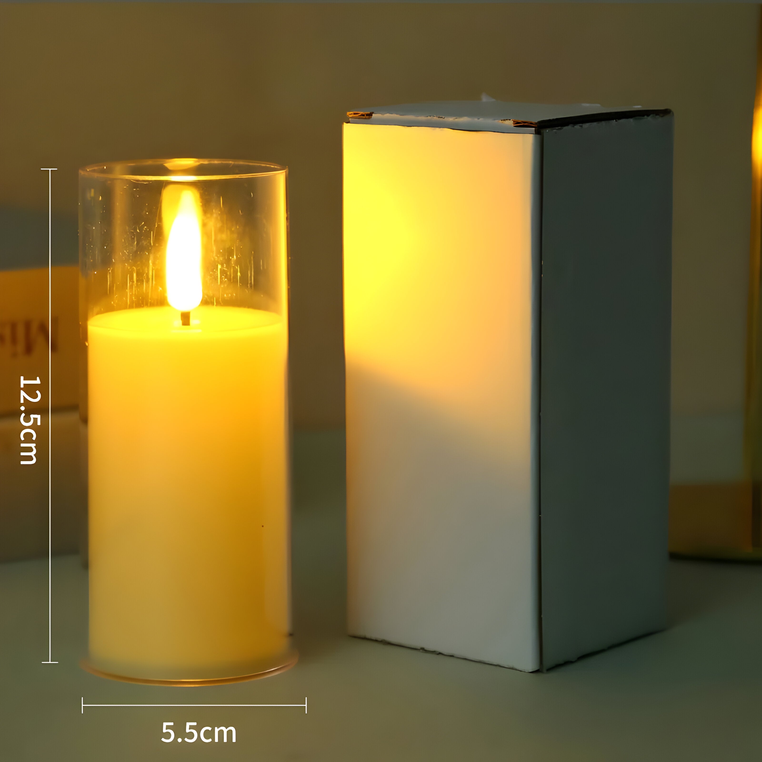 Led Stearinlyslampe - Minimalistisk, Flammelampe I Akryldekorasjon For Hjemmet