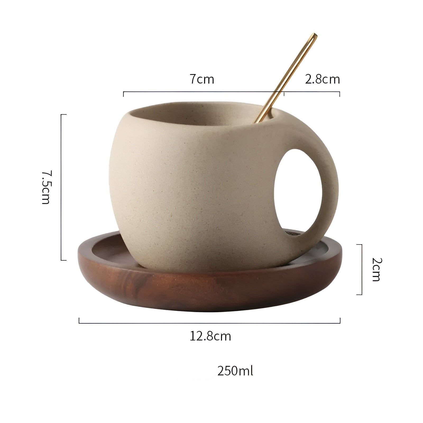 Vintage Kaffekopp med Skål – Elegant Keramikk | Stilfull og Dekorativ for Hjemmet