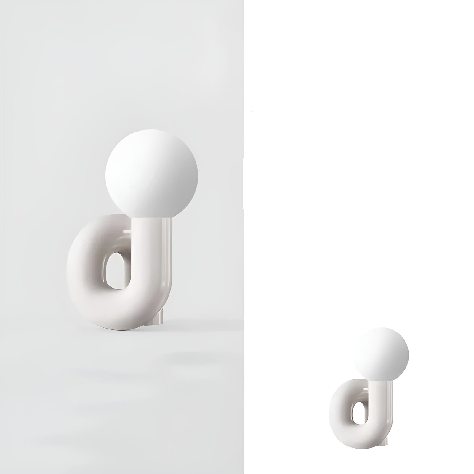 Minimalistisk Glasbordlampe – Elegant Nordisk Design | Perfekt for Soverom, Stue og Kontor