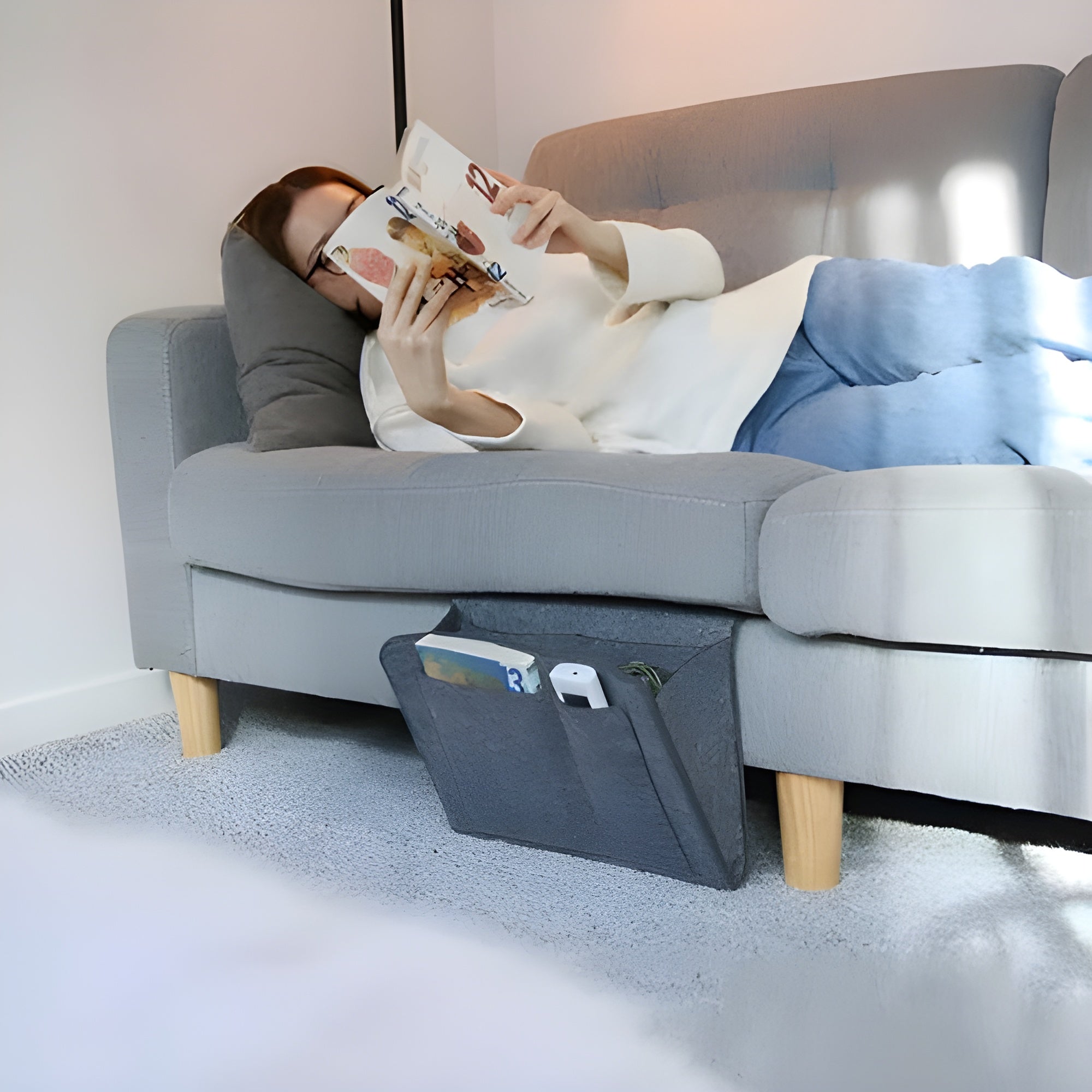 Sengetaske I Filt – Oppbevaringshenger Til Seng, Sofa Og Soverom