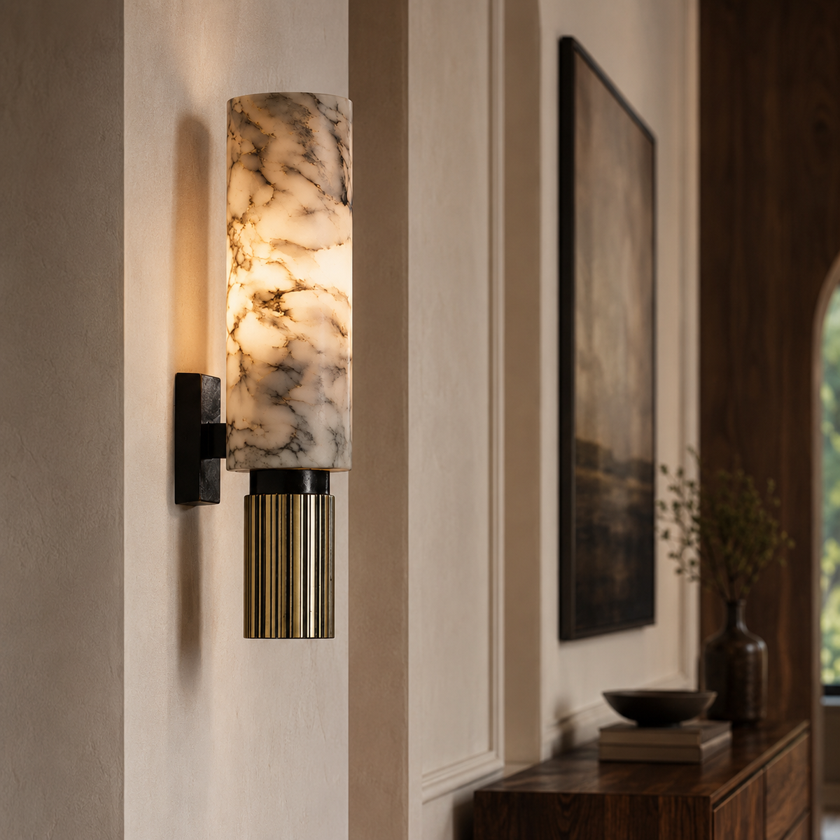 Marmorvegglampe – detaljbilde to