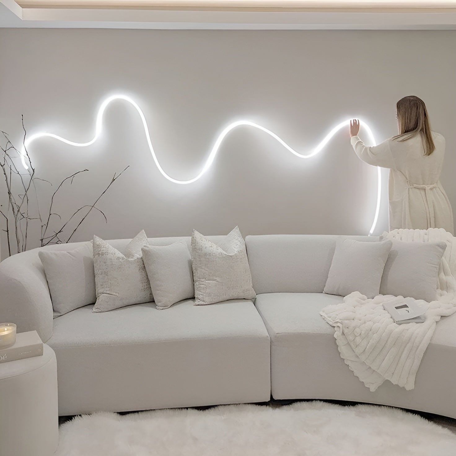 Neon LED Lyslist – Fleksibel og Dekorativ | Perfekt for Stue og Soverom