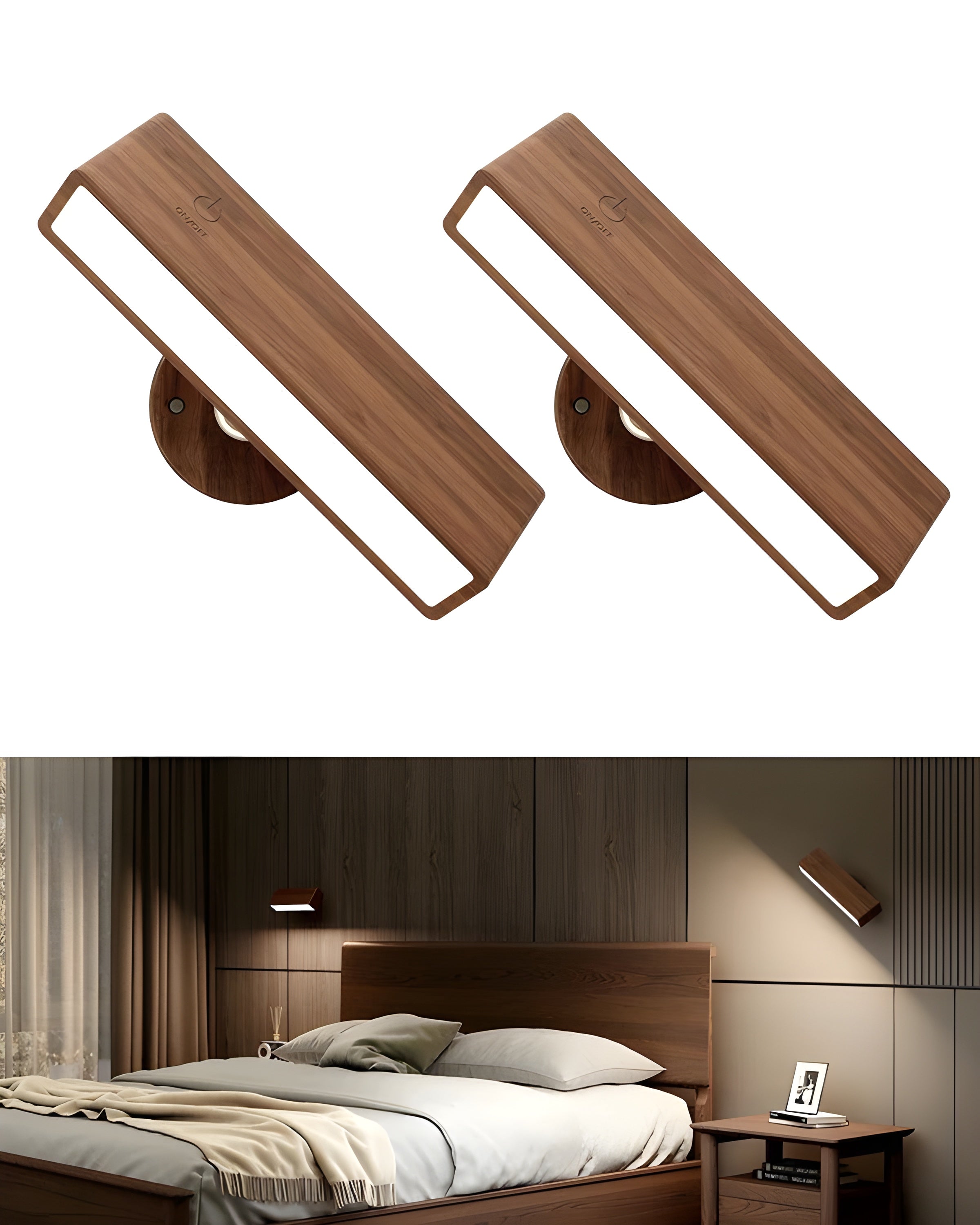 Justerbar Vegglampe – Tre og Magnet | Fleksibel og Stilfull