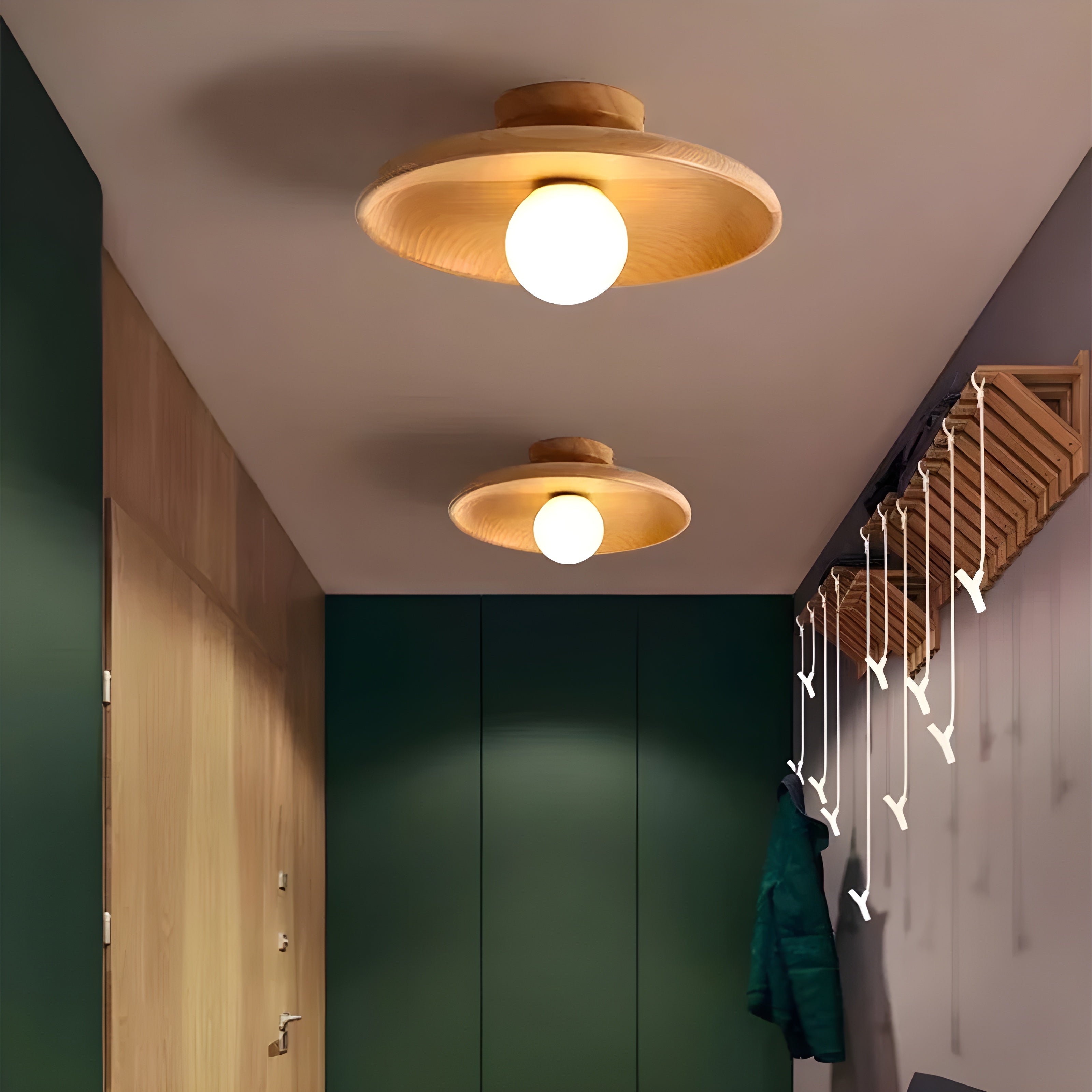 Bilde av Carins Taklampe i Tre – Stilren Eleganse for Moderne Hjem fra Velisse