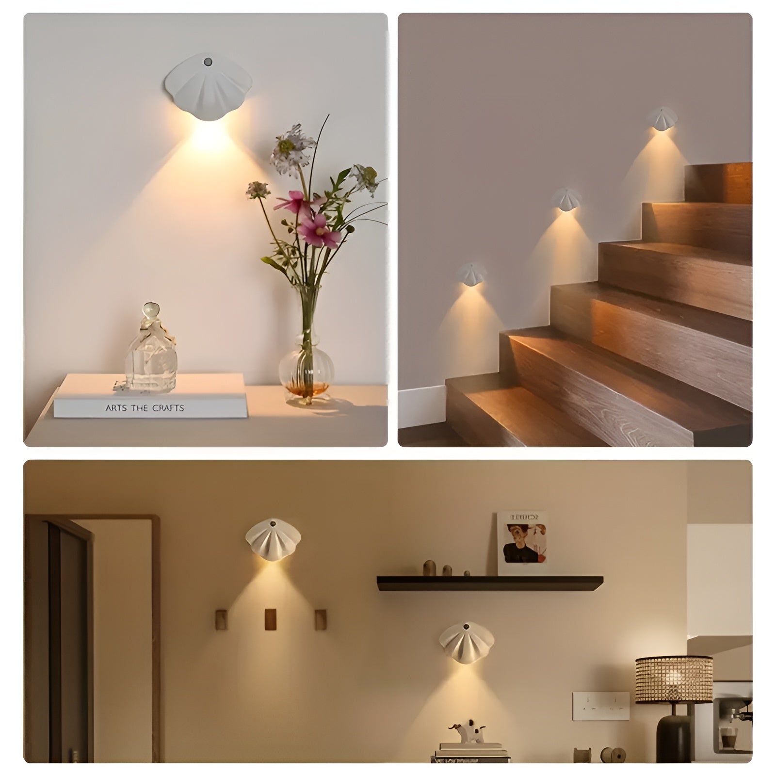 Bevegelsessensor LED-lampe – Trådløs og Dimmbar | Oppladbar via USB for Trapp og Innendørsbruk